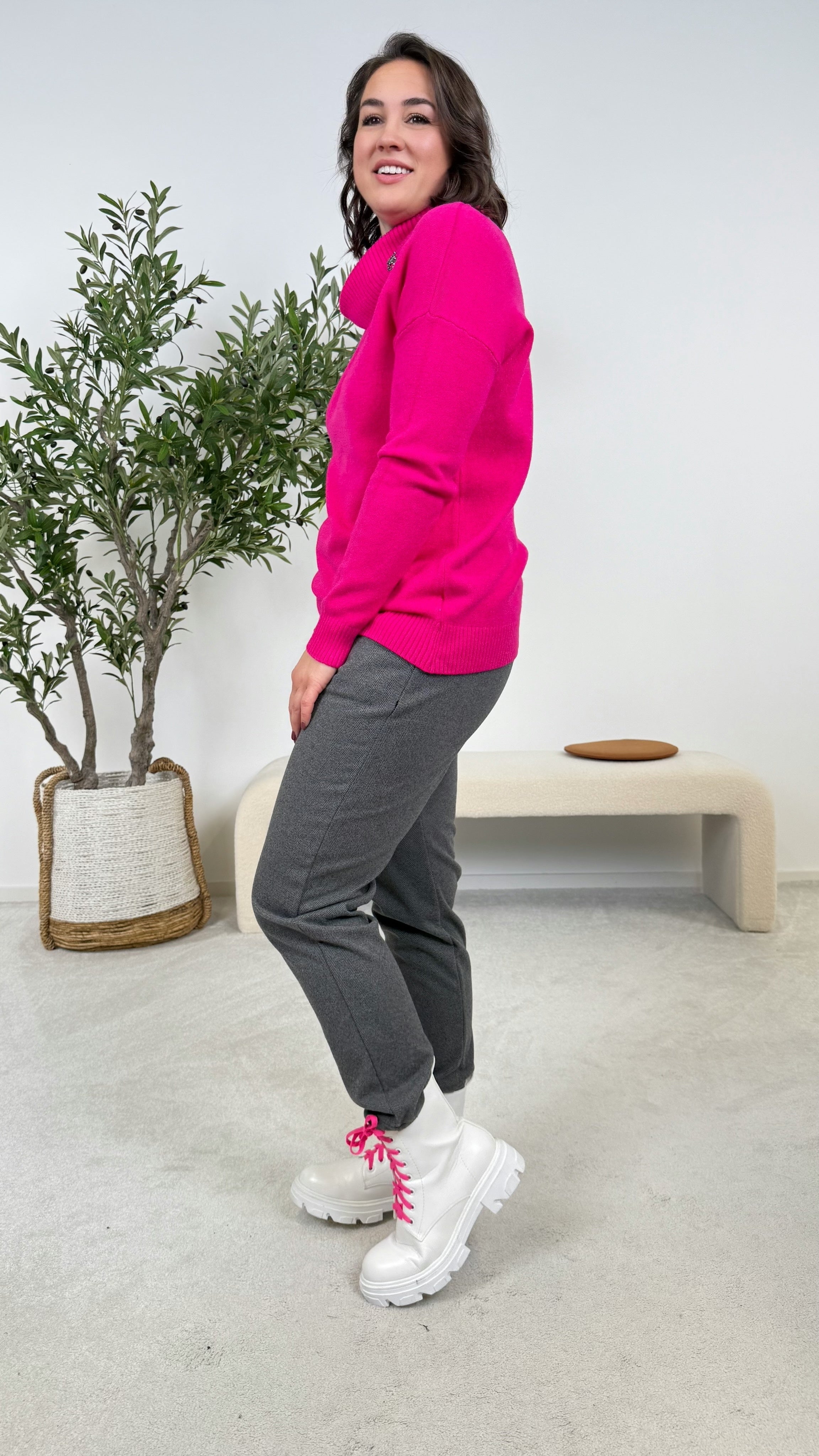 Hose Mara Tweed *Dunkelgrau*