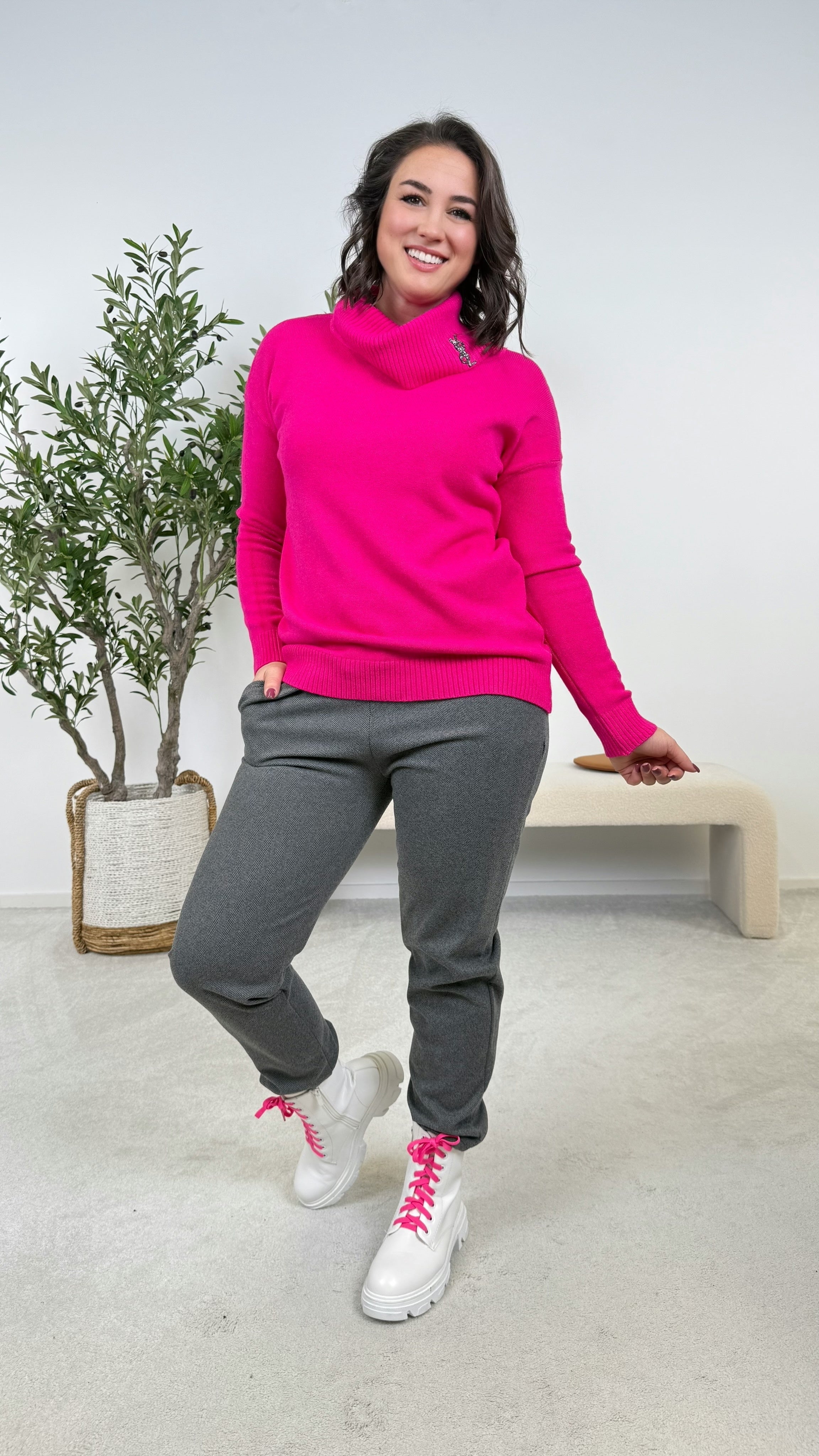 Hose Mara Tweed *Dunkelgrau*