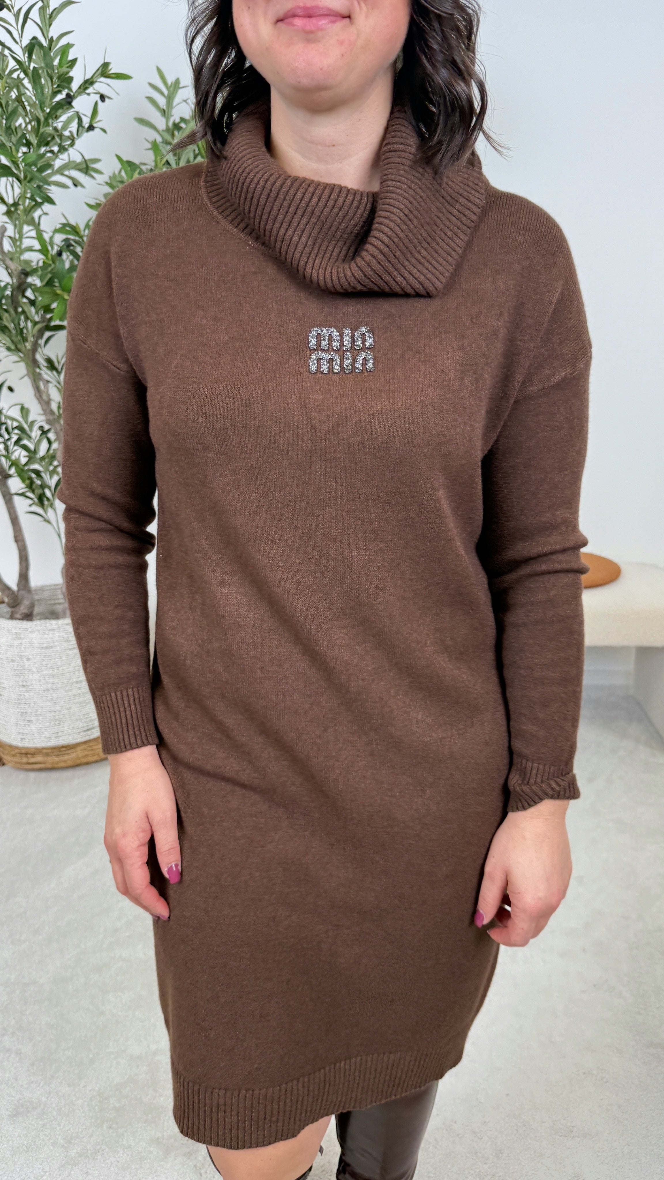 Strickkleid Arina Snow *Schoko*