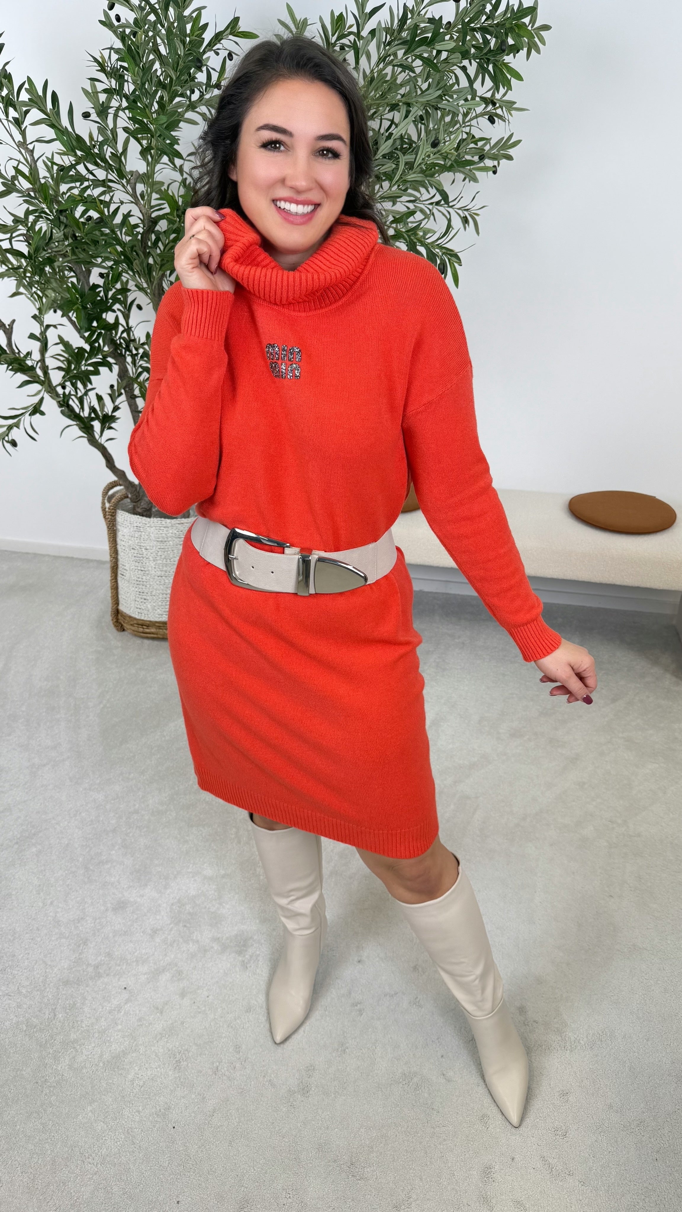 Strickkleid Arina Snow *Orange*