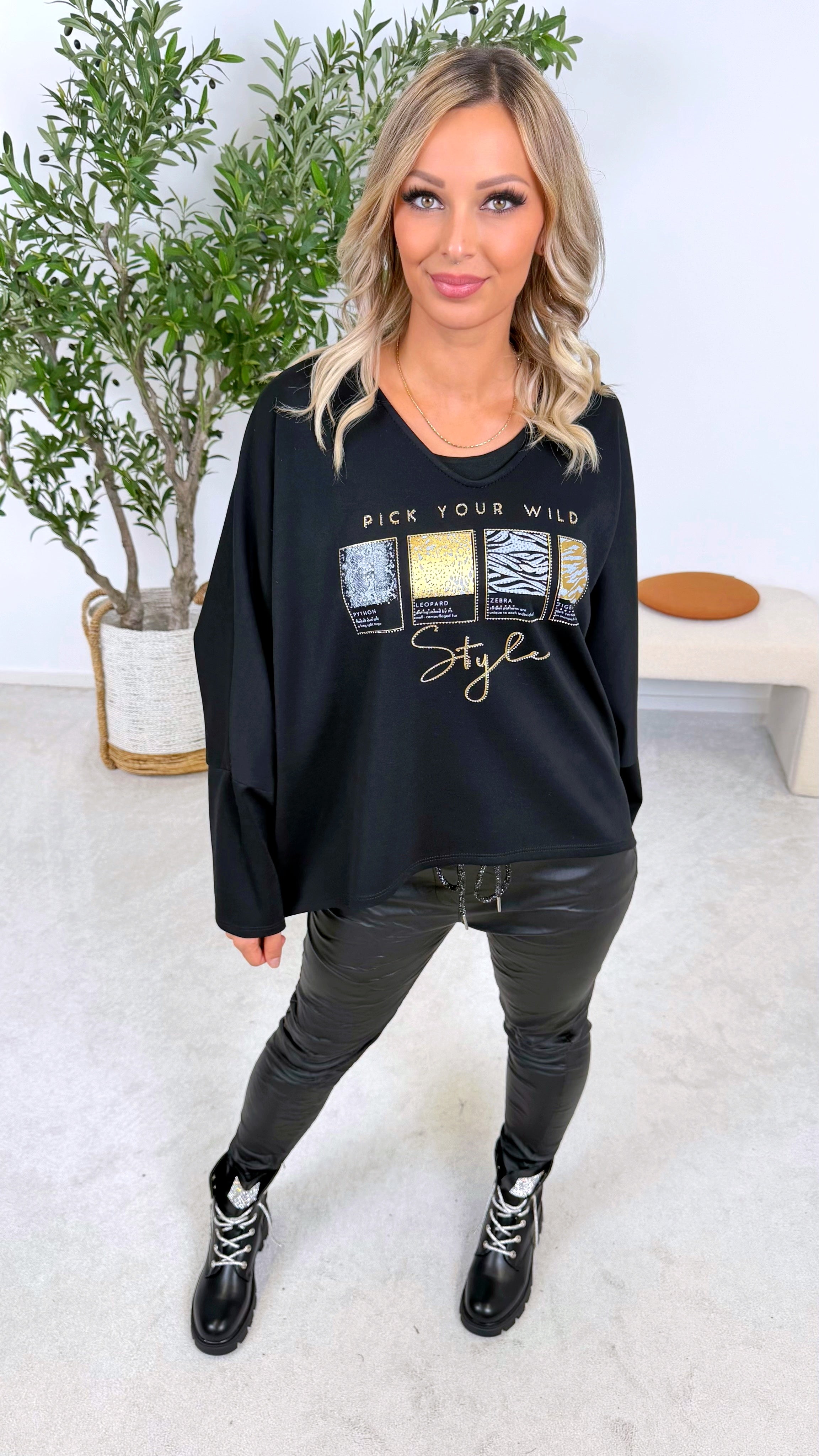 Sweatshirt Pick Your Wild Style *Schwarz*