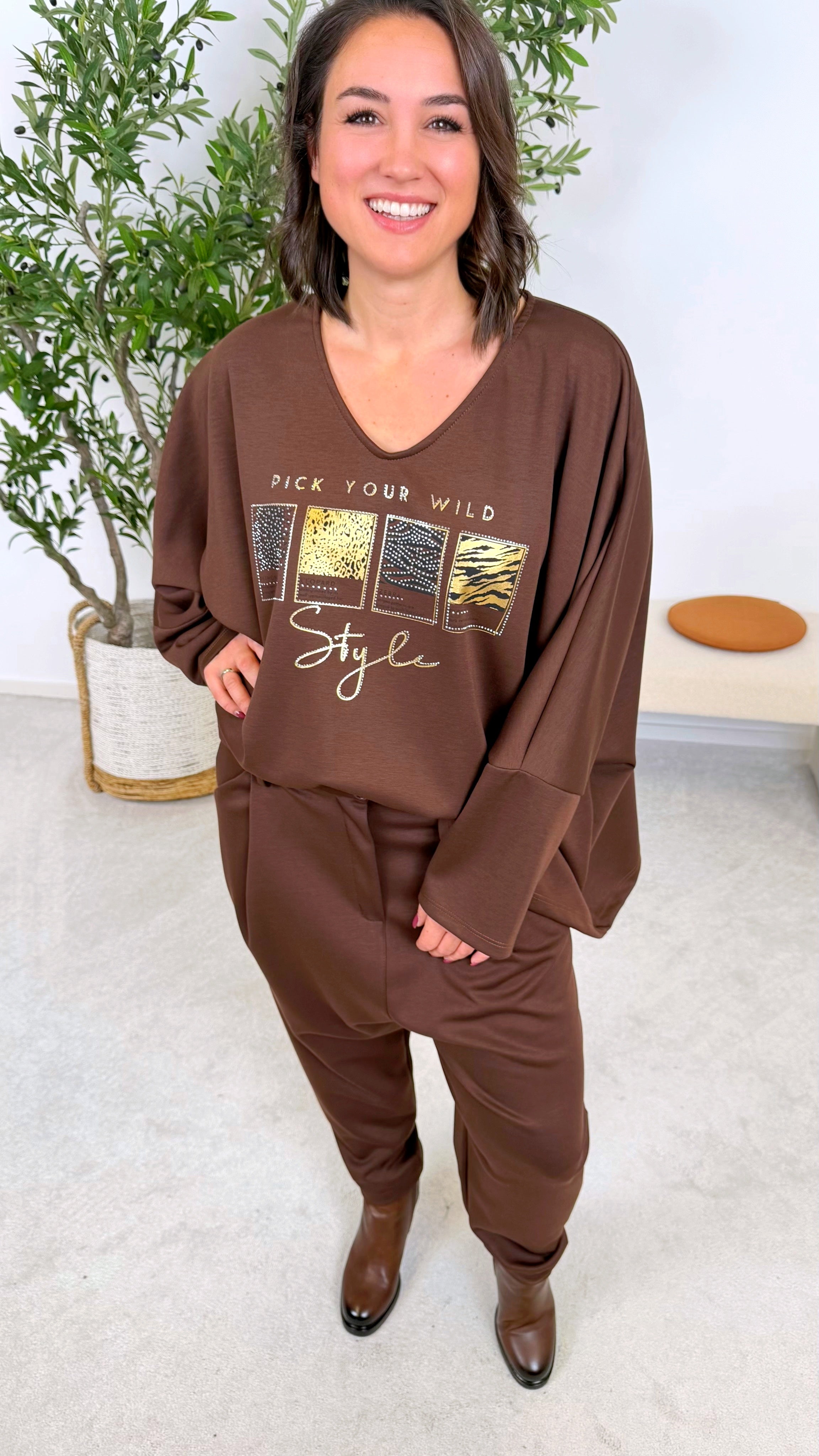 Sweatshirt Pick Your Wild Style *Schoko*