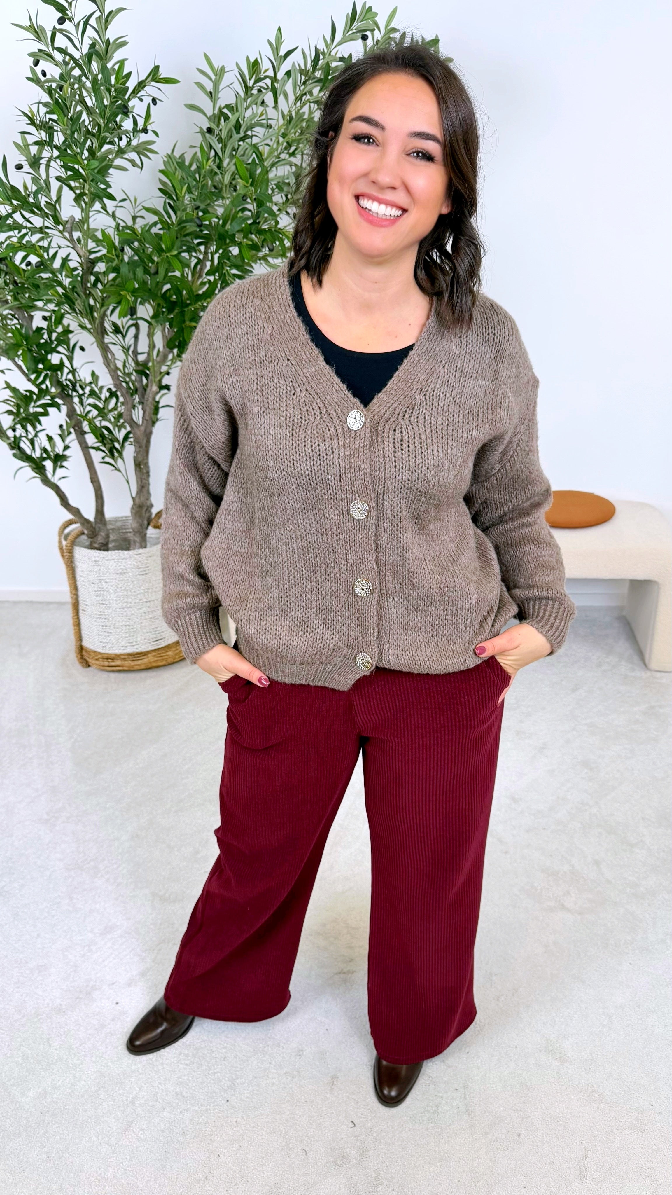 Strickjacke Sienna *Taupe*