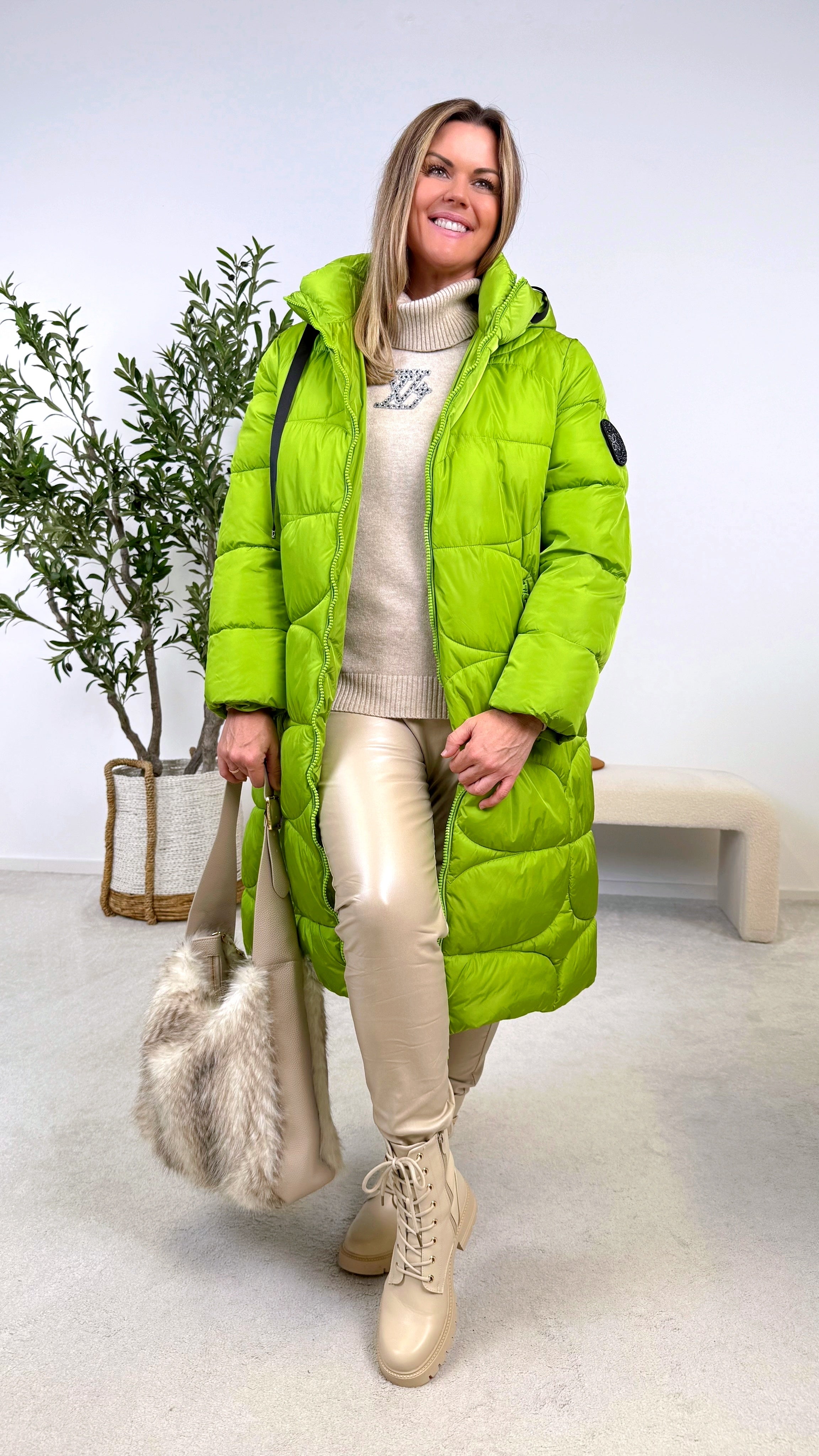 Steppmantel Ava Bold *Apfelgrün*