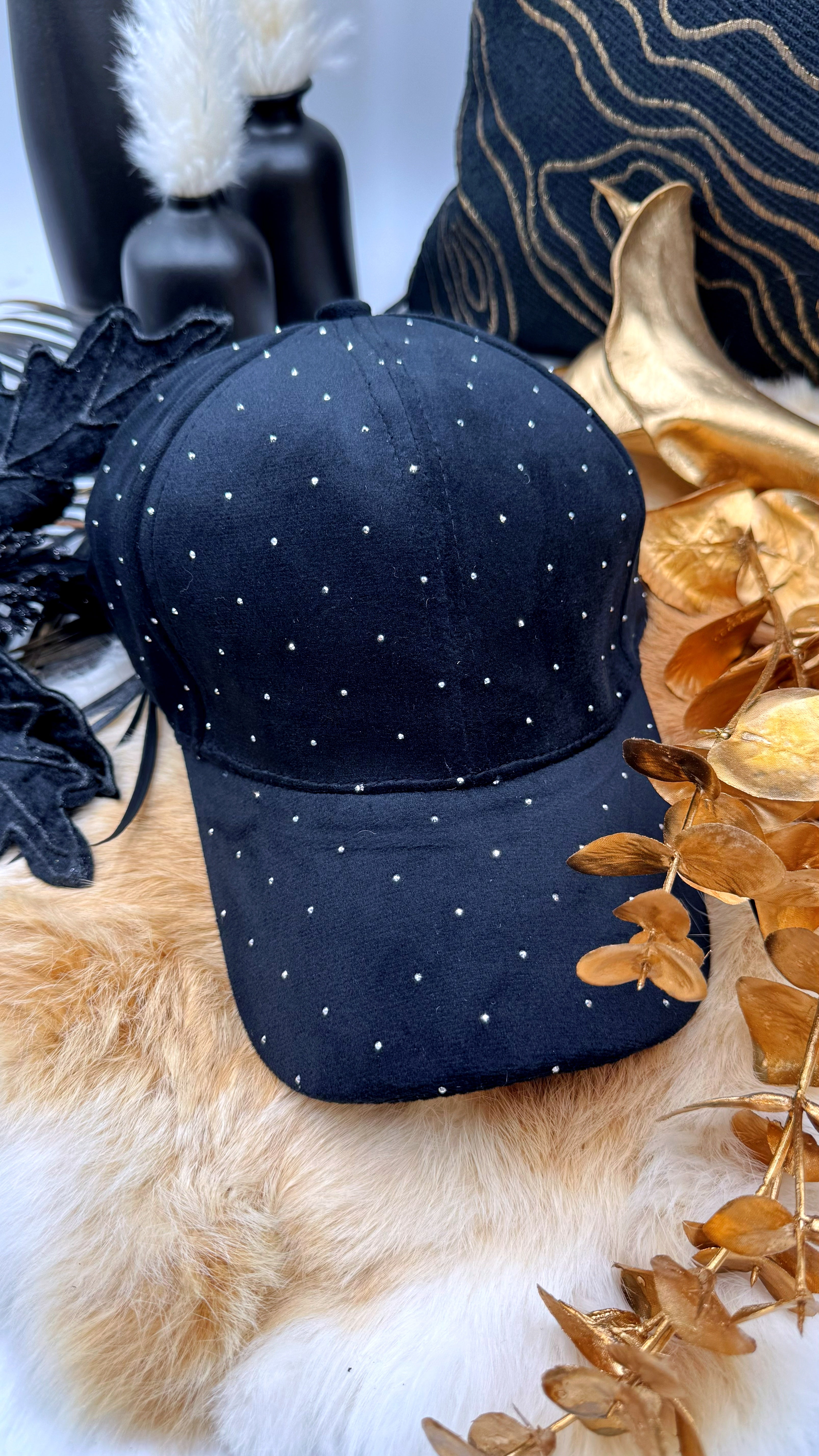 Kappe Satin Sparkle *Schwarz*