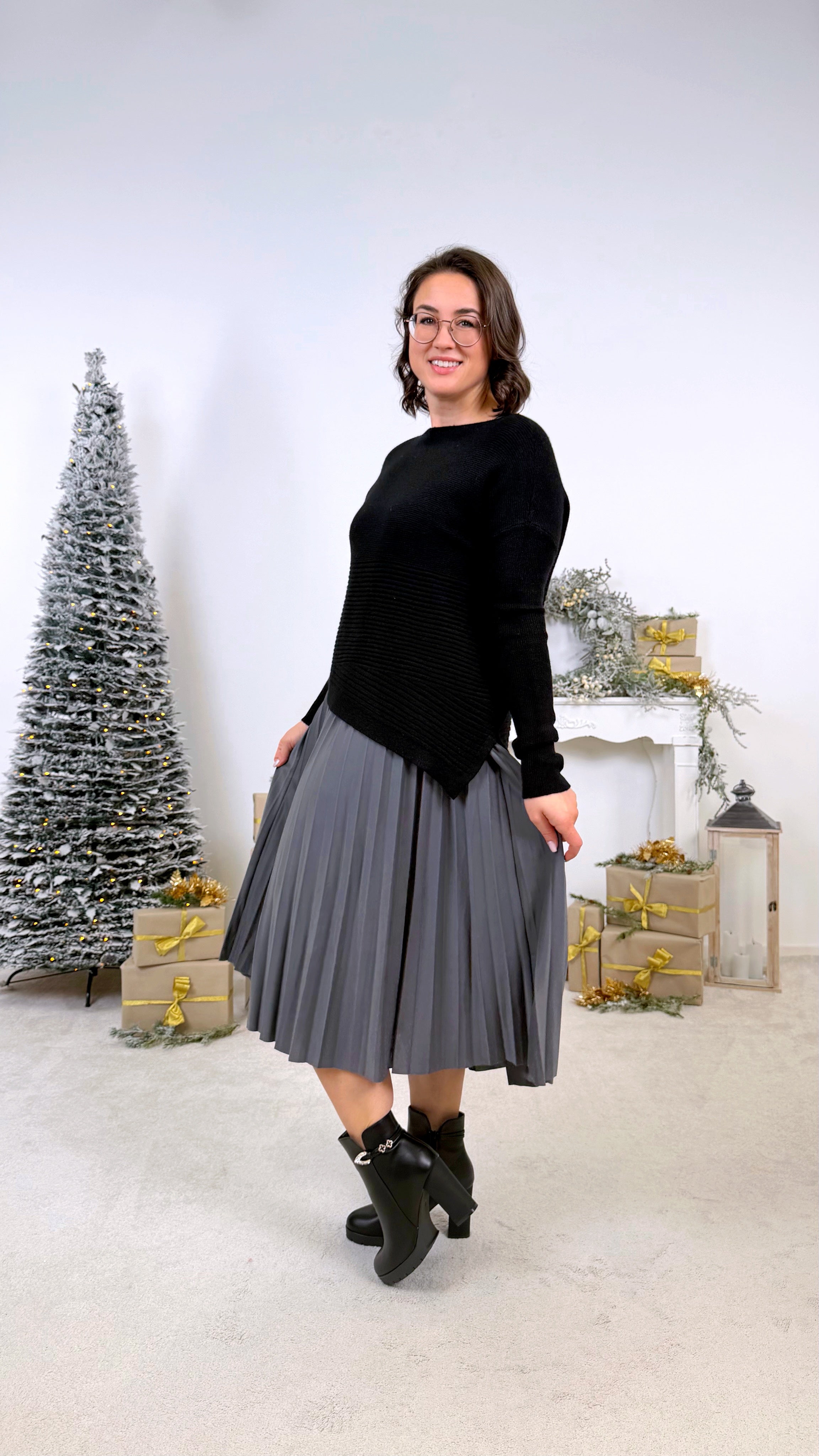 Kleid Elegant Motion *Hellgrau* Q9