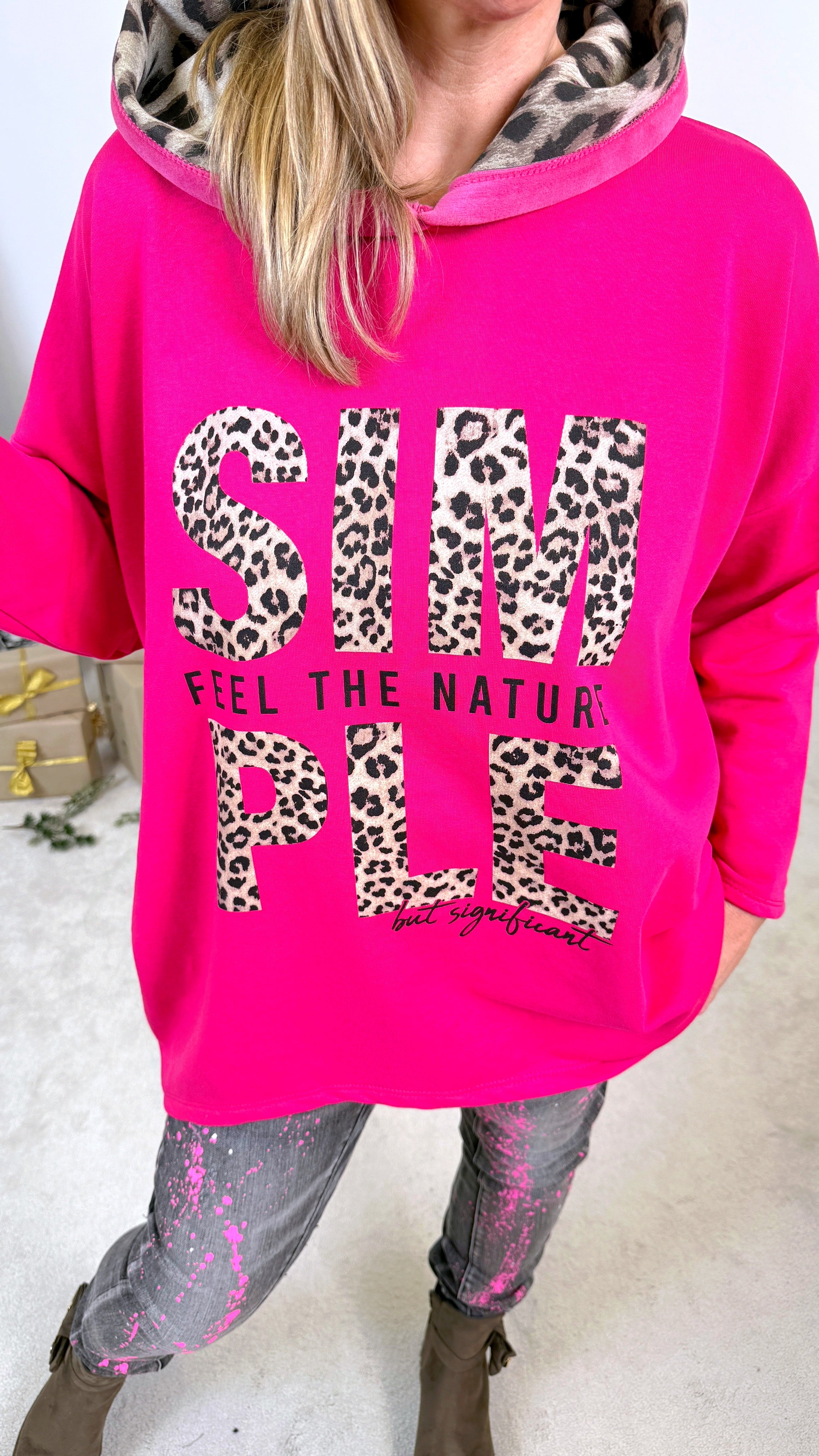 Long-Hoodie Feel the Nature *Pink*