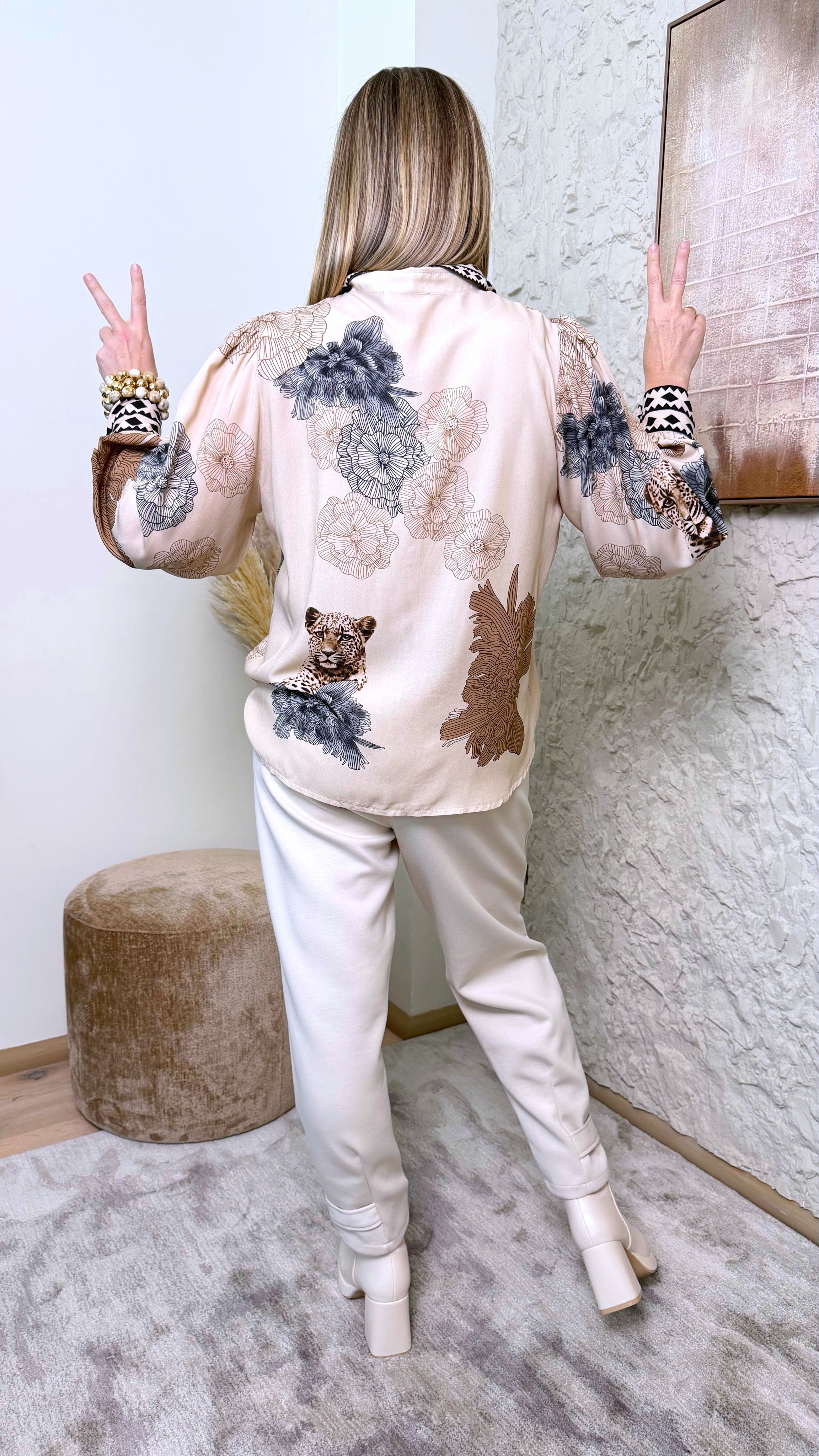 Bluse Jungle Art Couture *Beige*