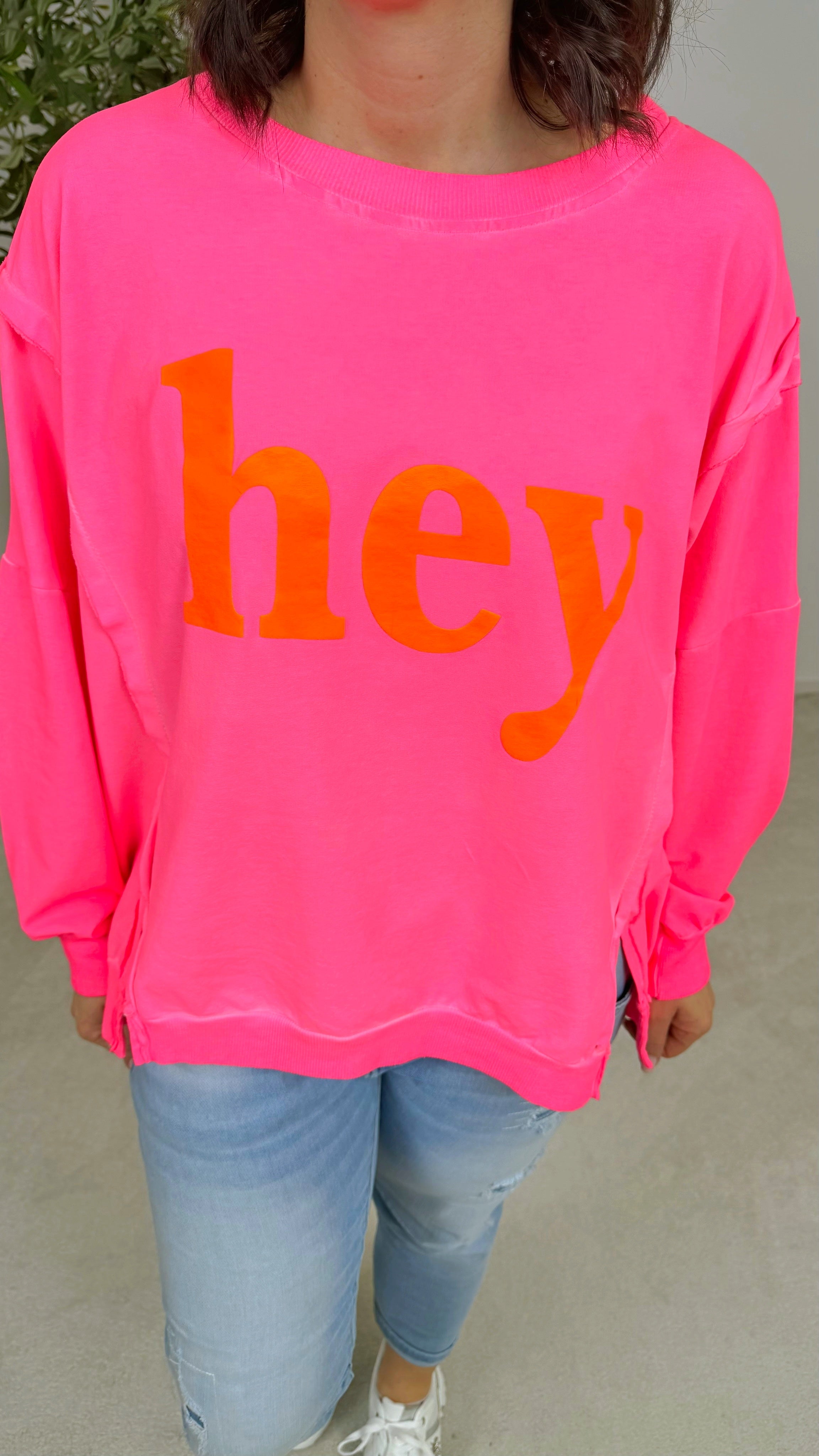 Pullover Happy Days *Neon Pink*