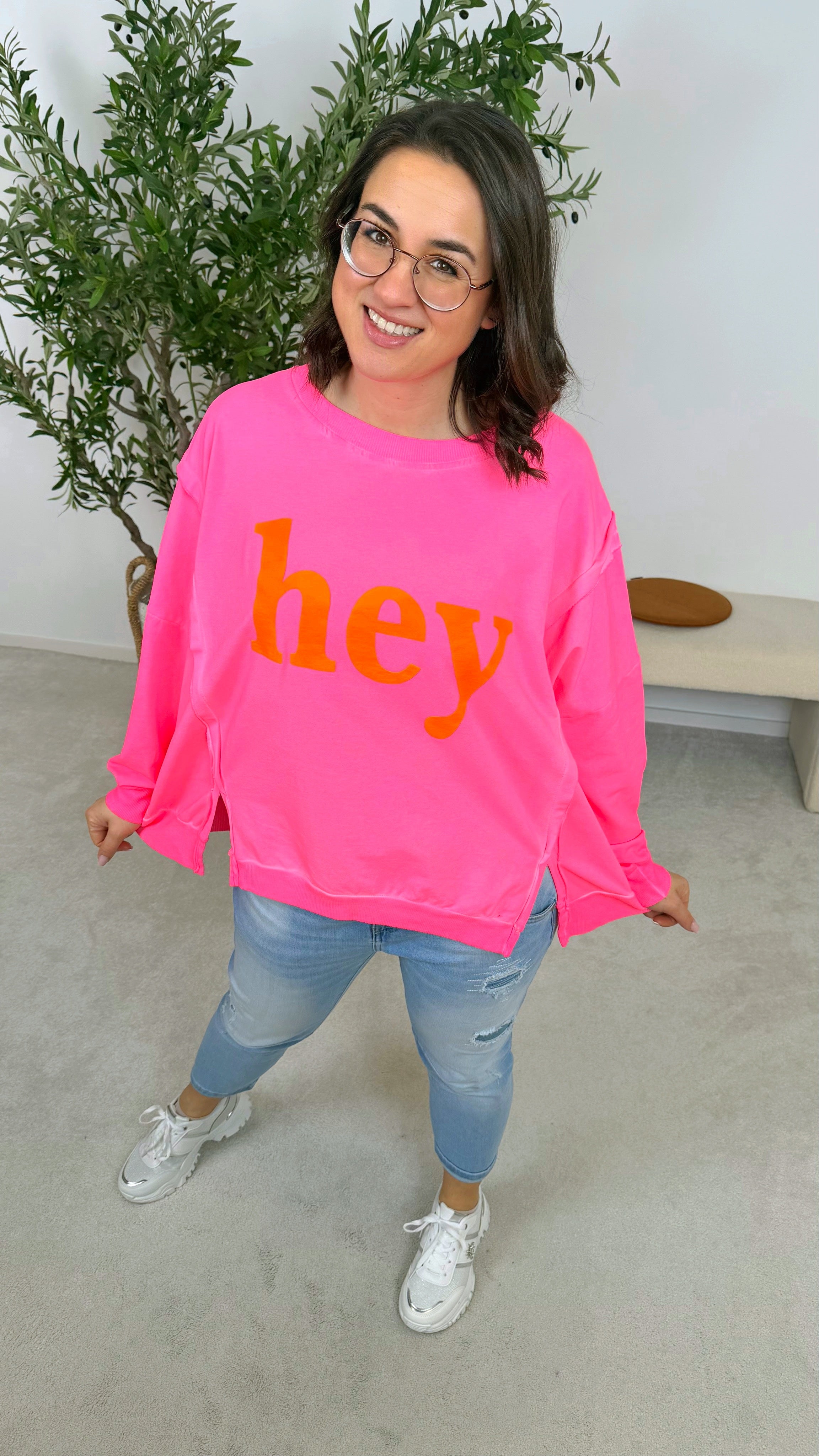 Pullover Happy Days *Neon Pink*