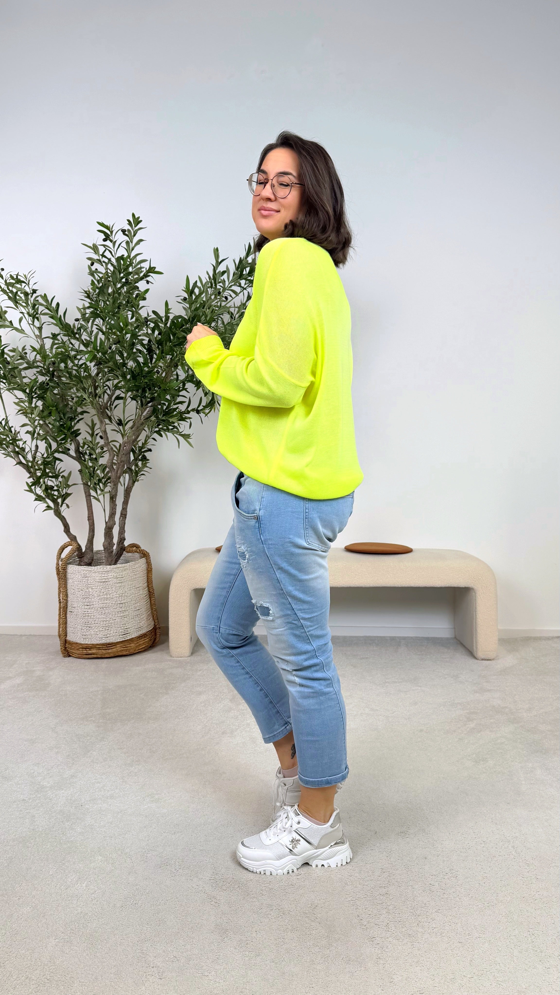 Strickshirt Featherlight Springy *Neon Gelb*