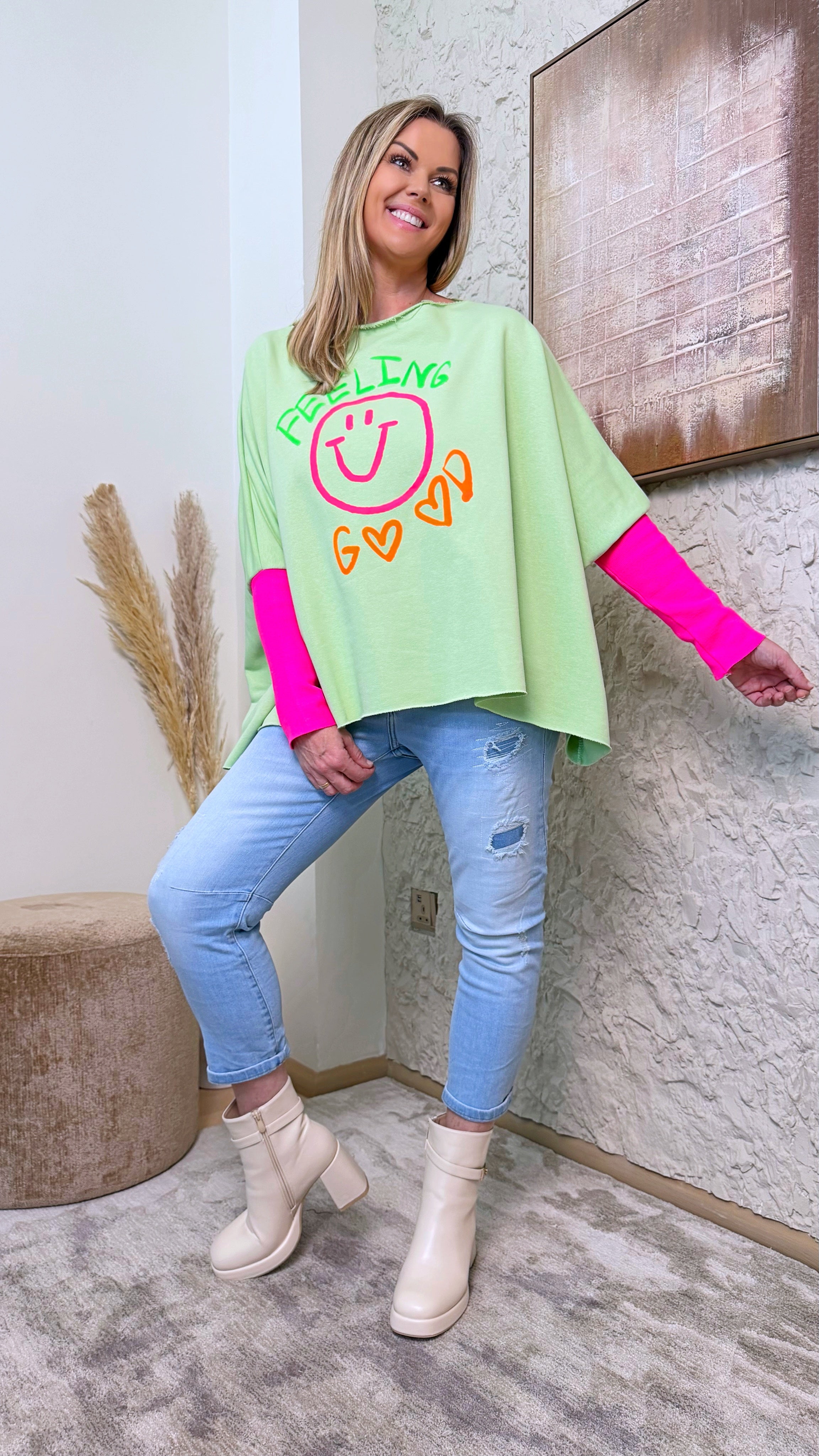 Pullover Happy Energy *Apfelgrün*