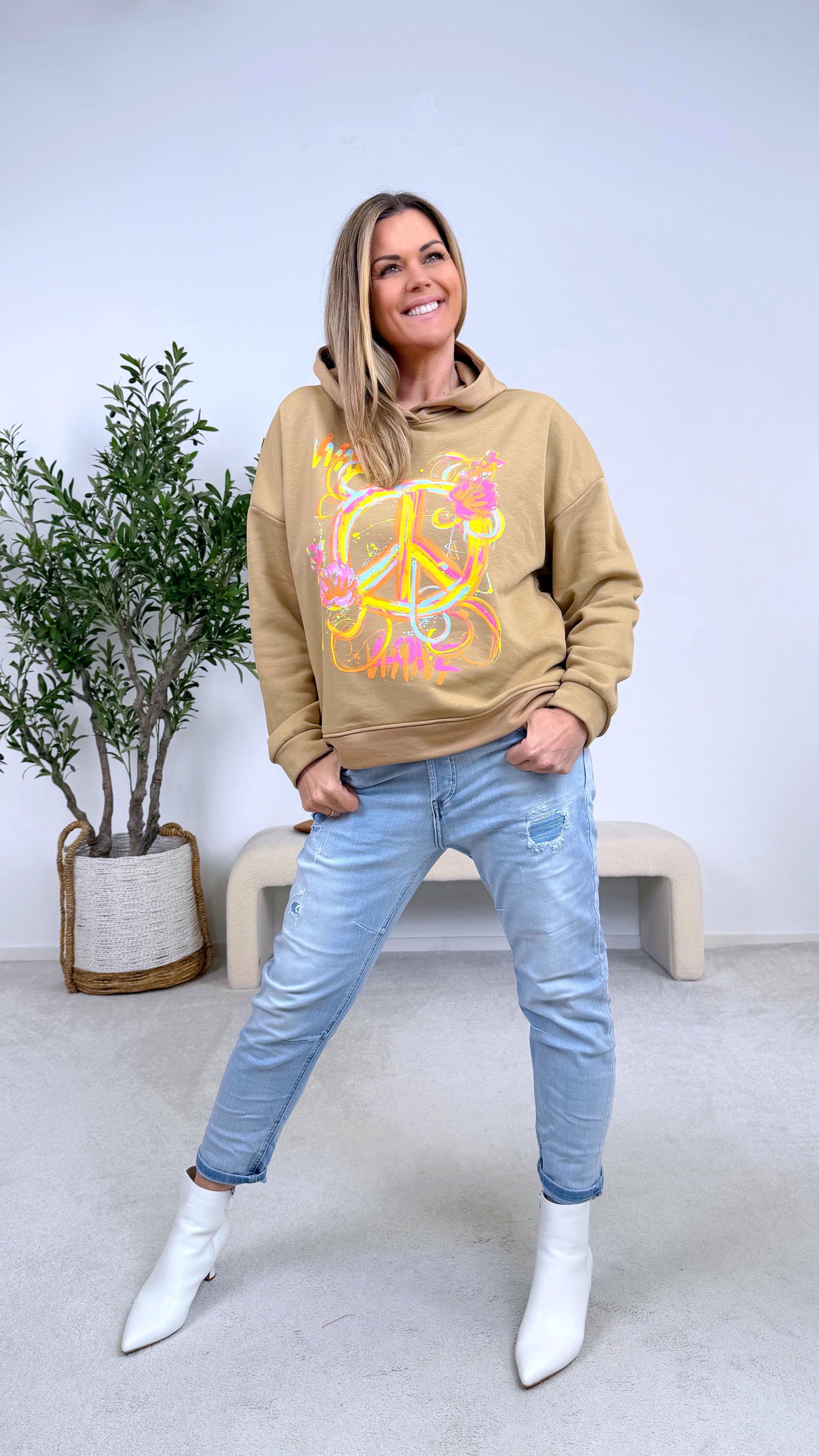 Hoodie Paint Splash *Camel*