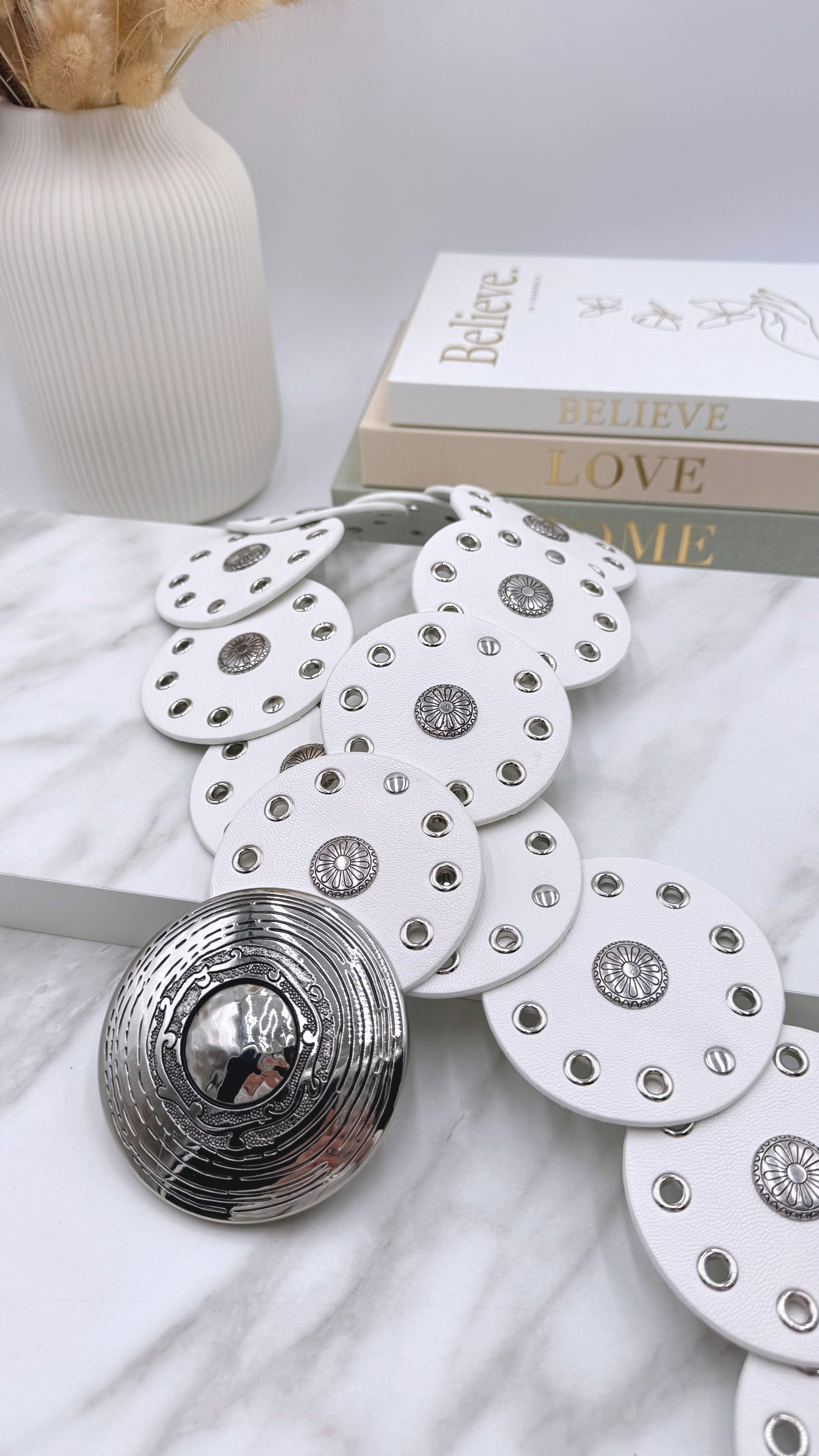 Gürtel Midnight Empress *Weiß/Silber*