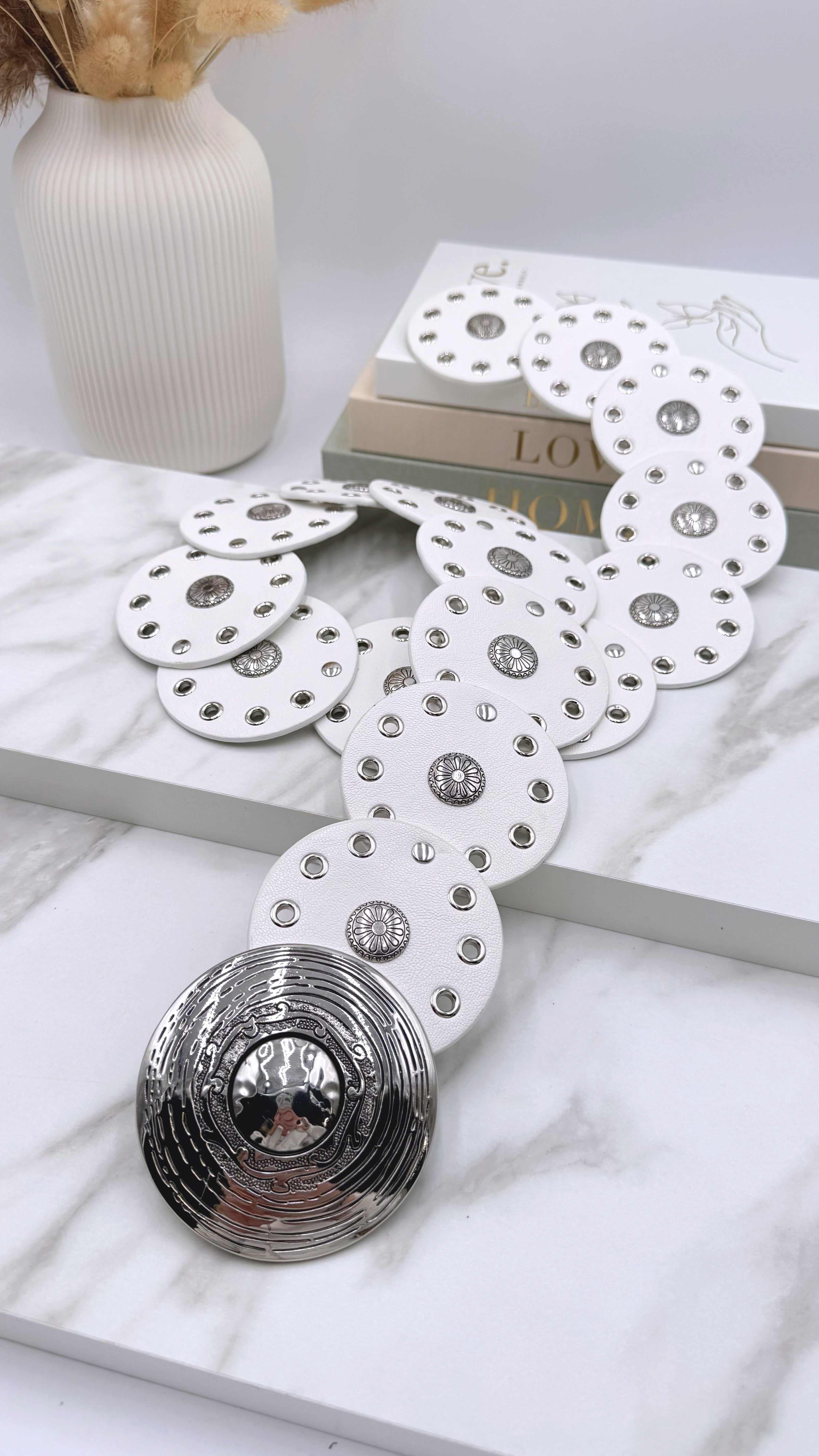 Gürtel Midnight Empress *Weiß/Silber*