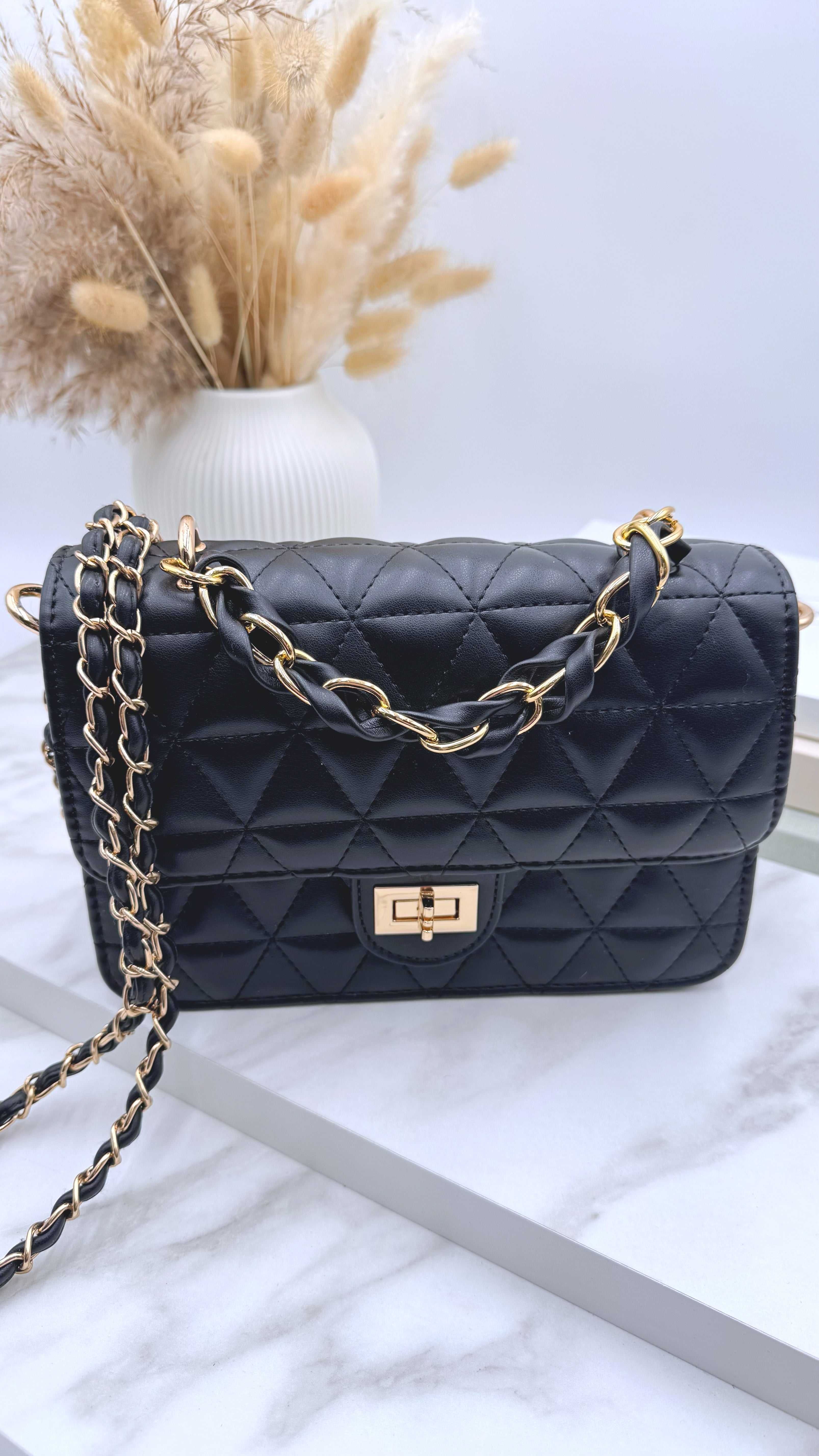 Kleine Tasche Elegant Quilted *Schwarz*