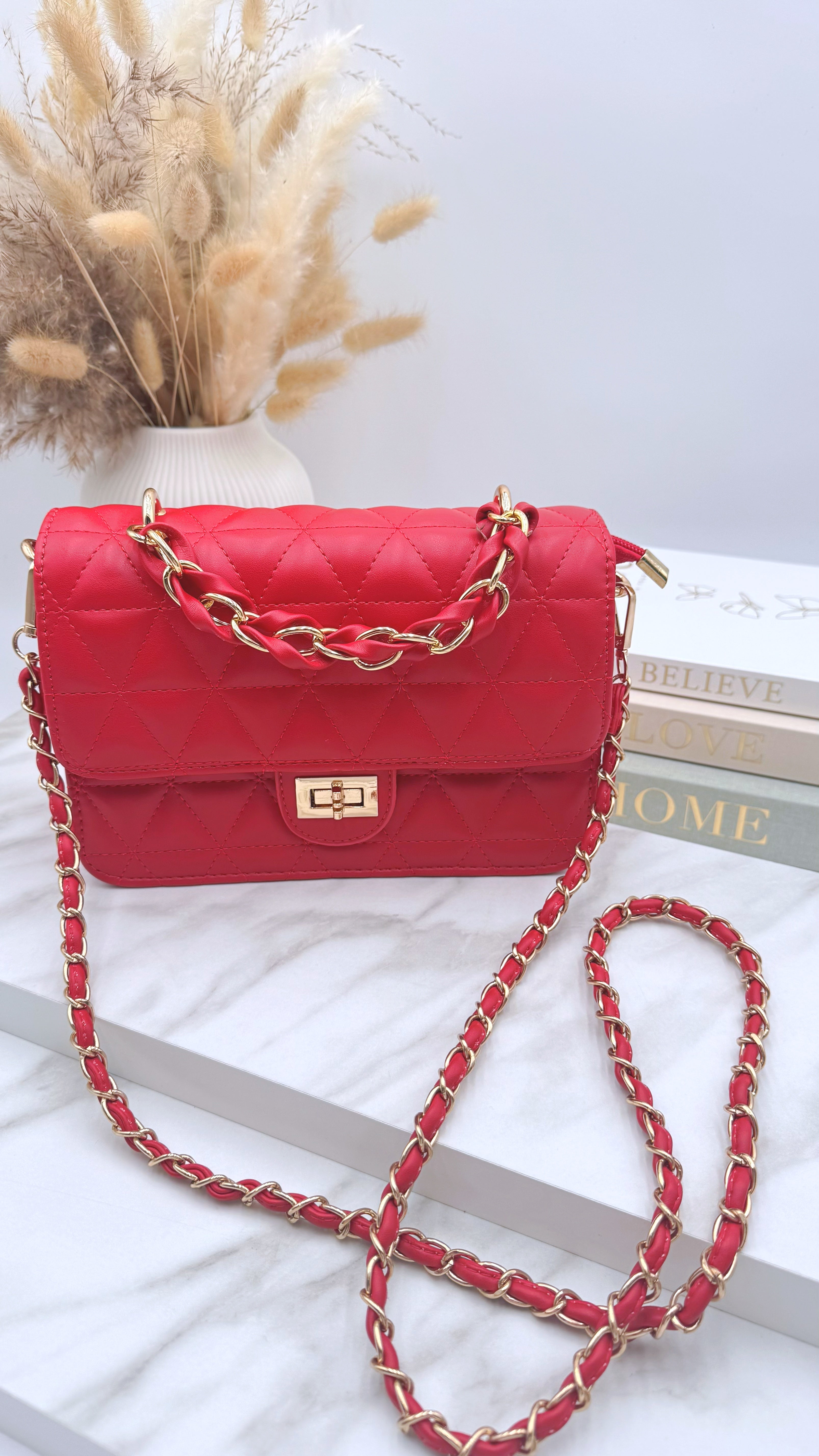 Kleine Tasche Elegant Quilted *Rot*