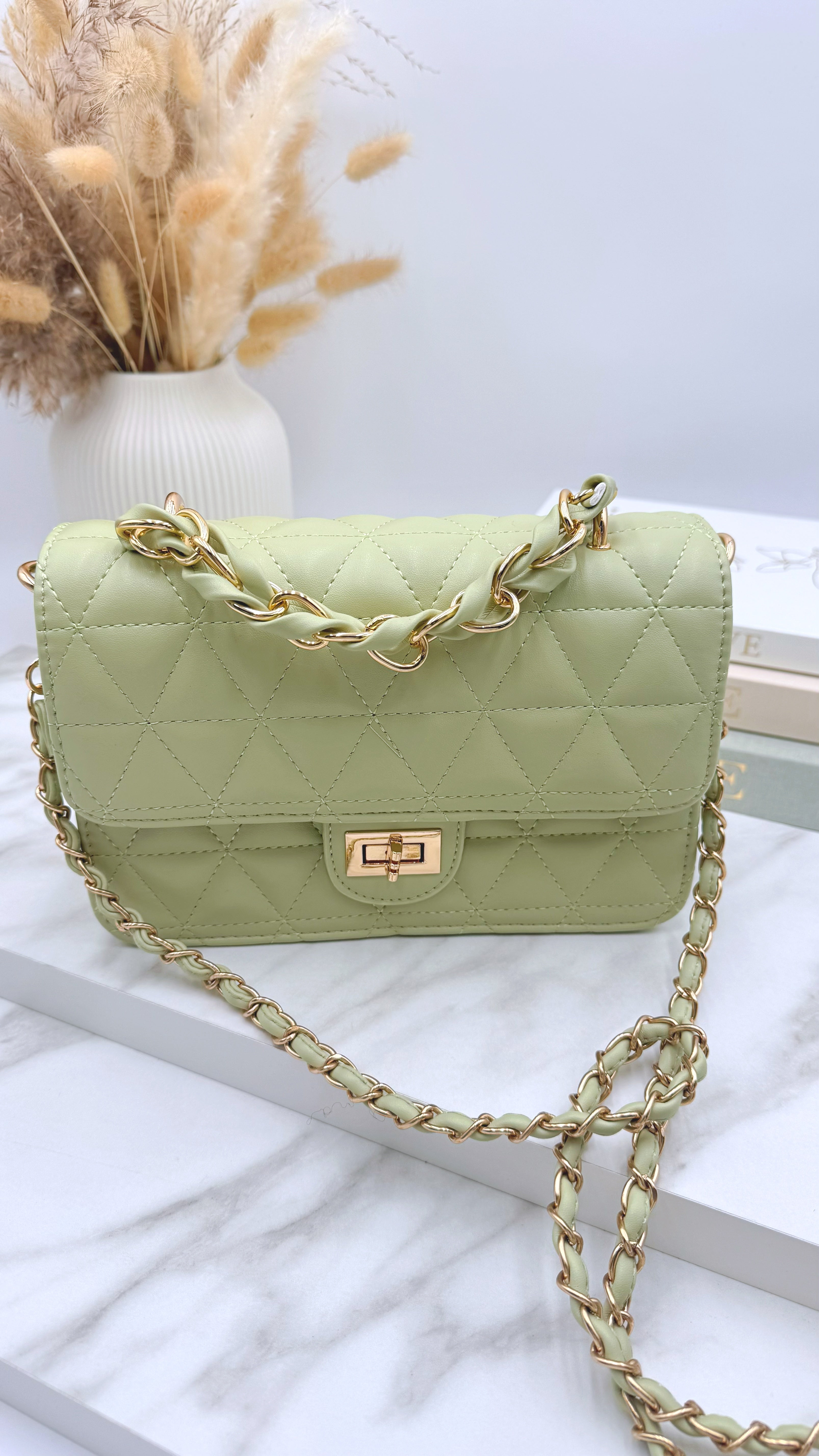 Kleine Tasche Elegant Quilted *Salbei*