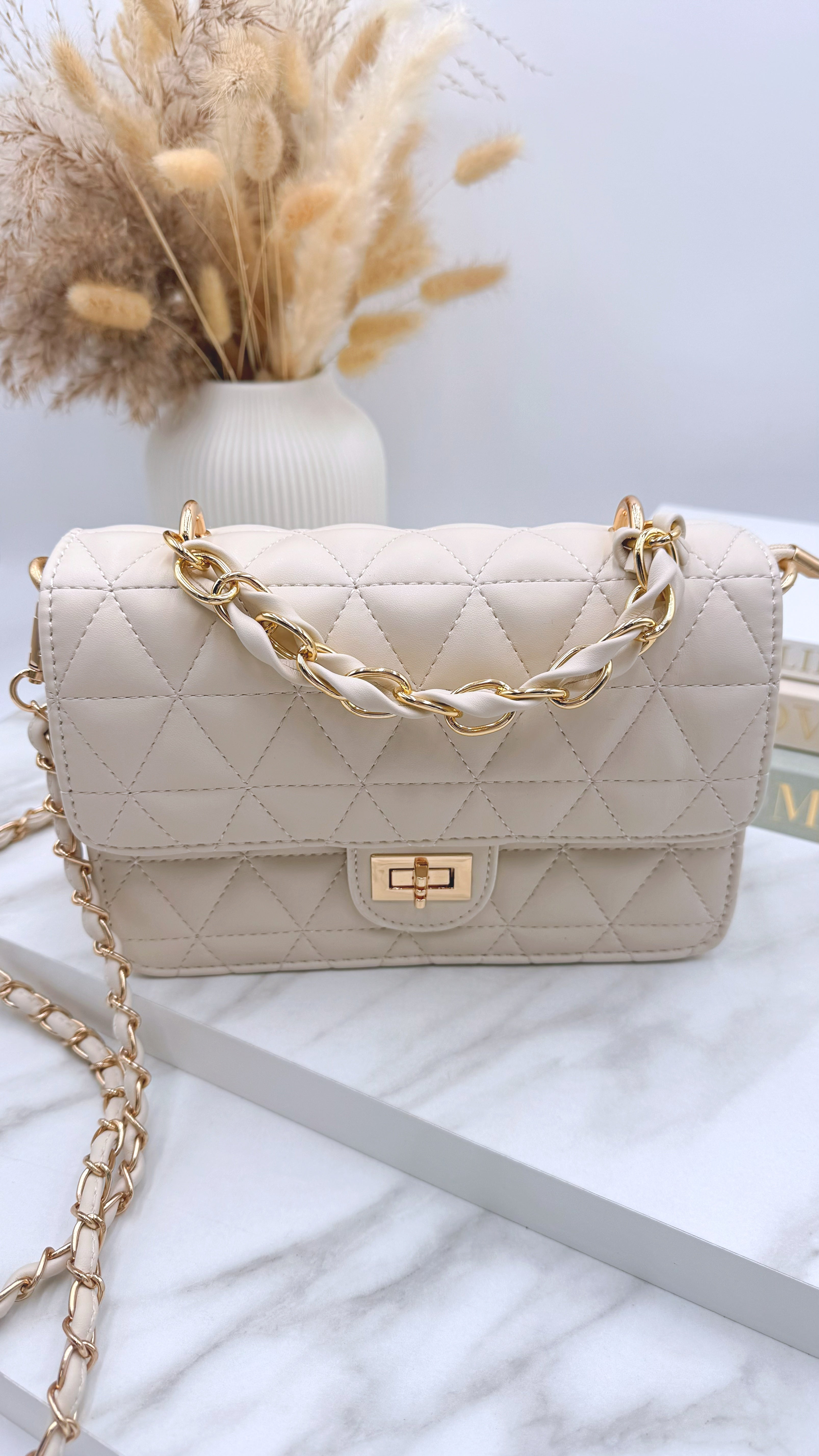 Kleine Tasche Elegant Quilted *Beige*