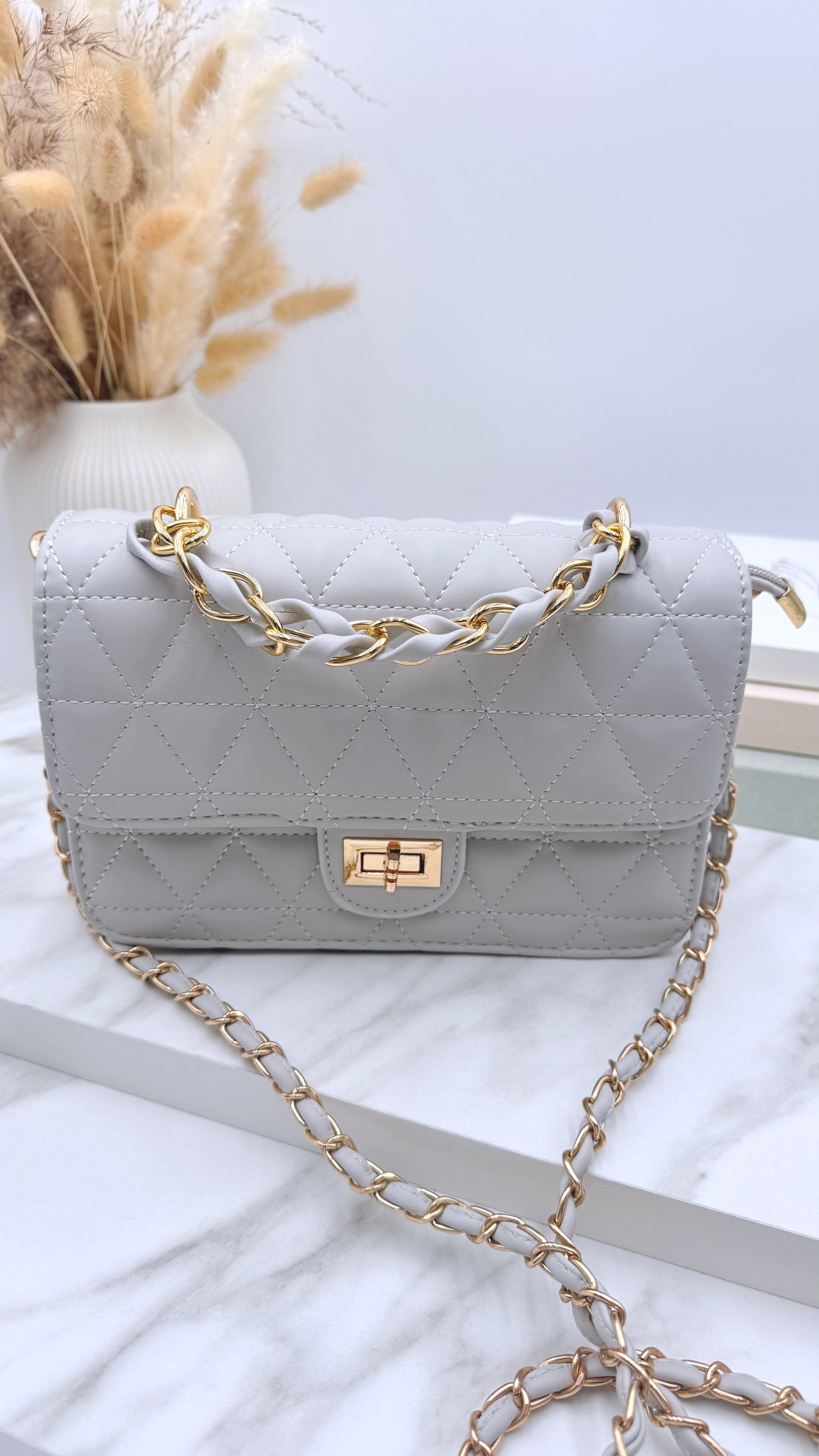 Kleine Tasche Elegant Quilted *Grau*
