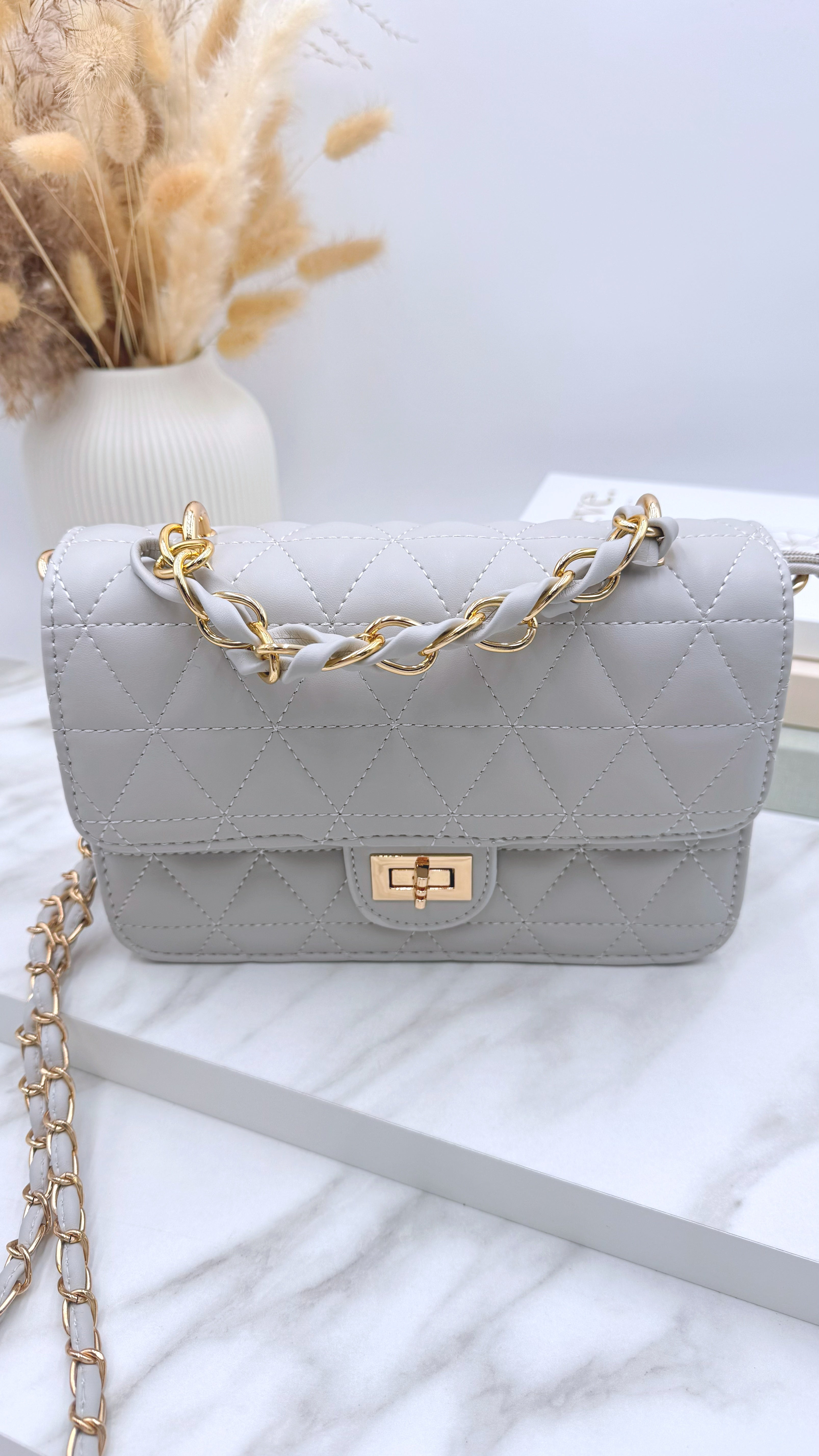 Kleine Tasche Elegant Quilted *Grau*