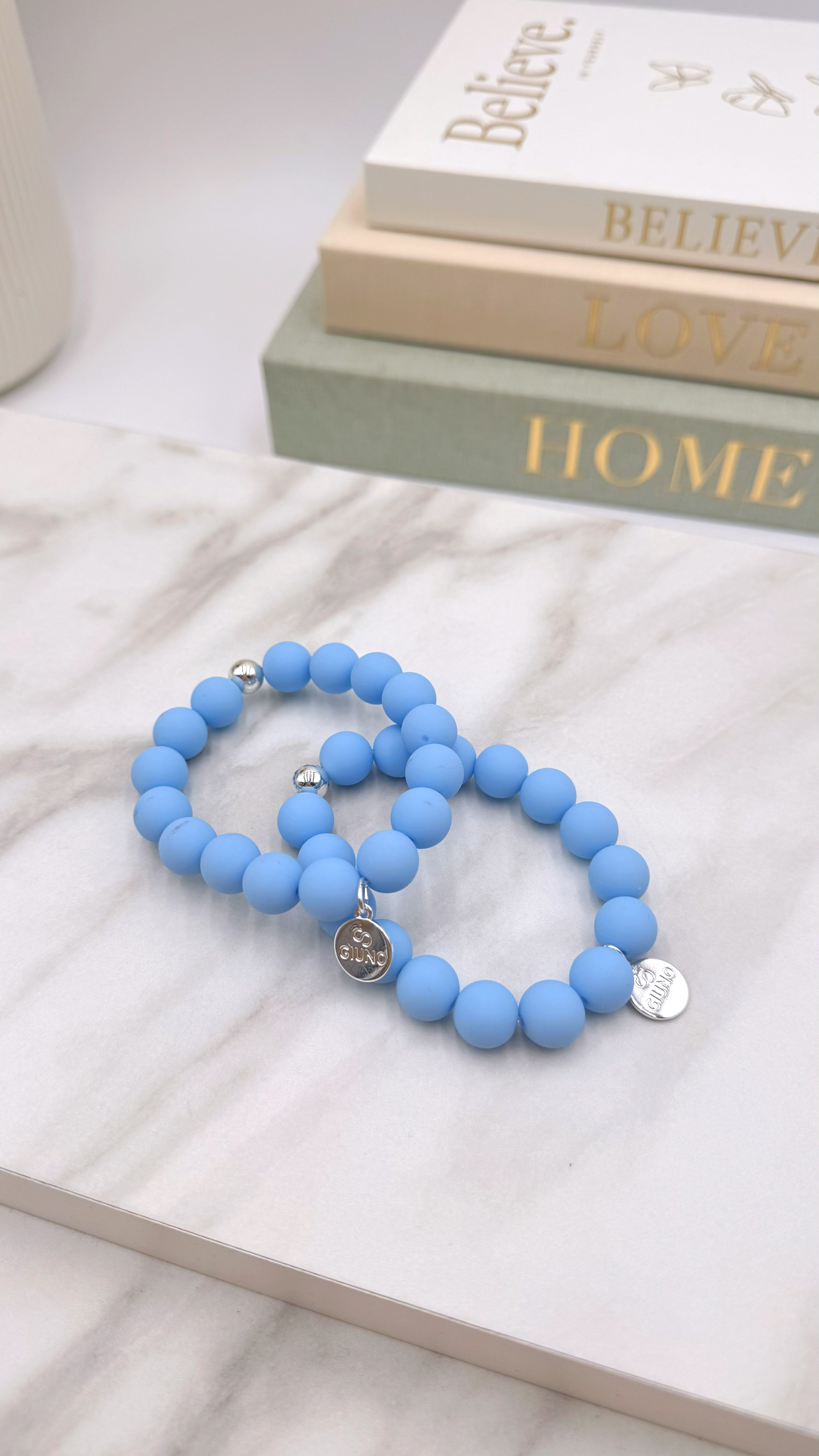 Perlenarmband Small Matt *Blau*