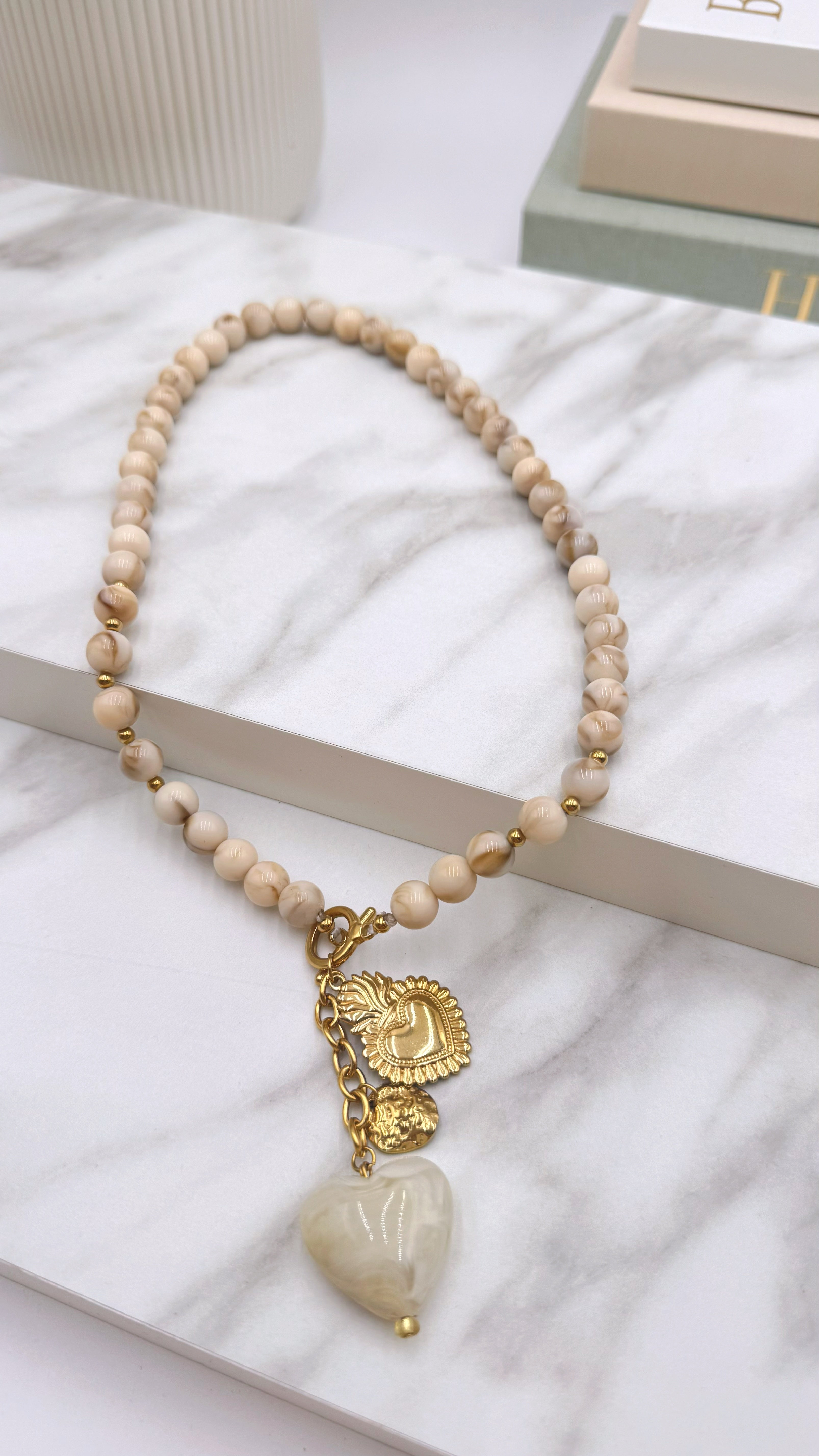 Halskette Heart Energy *Beige*