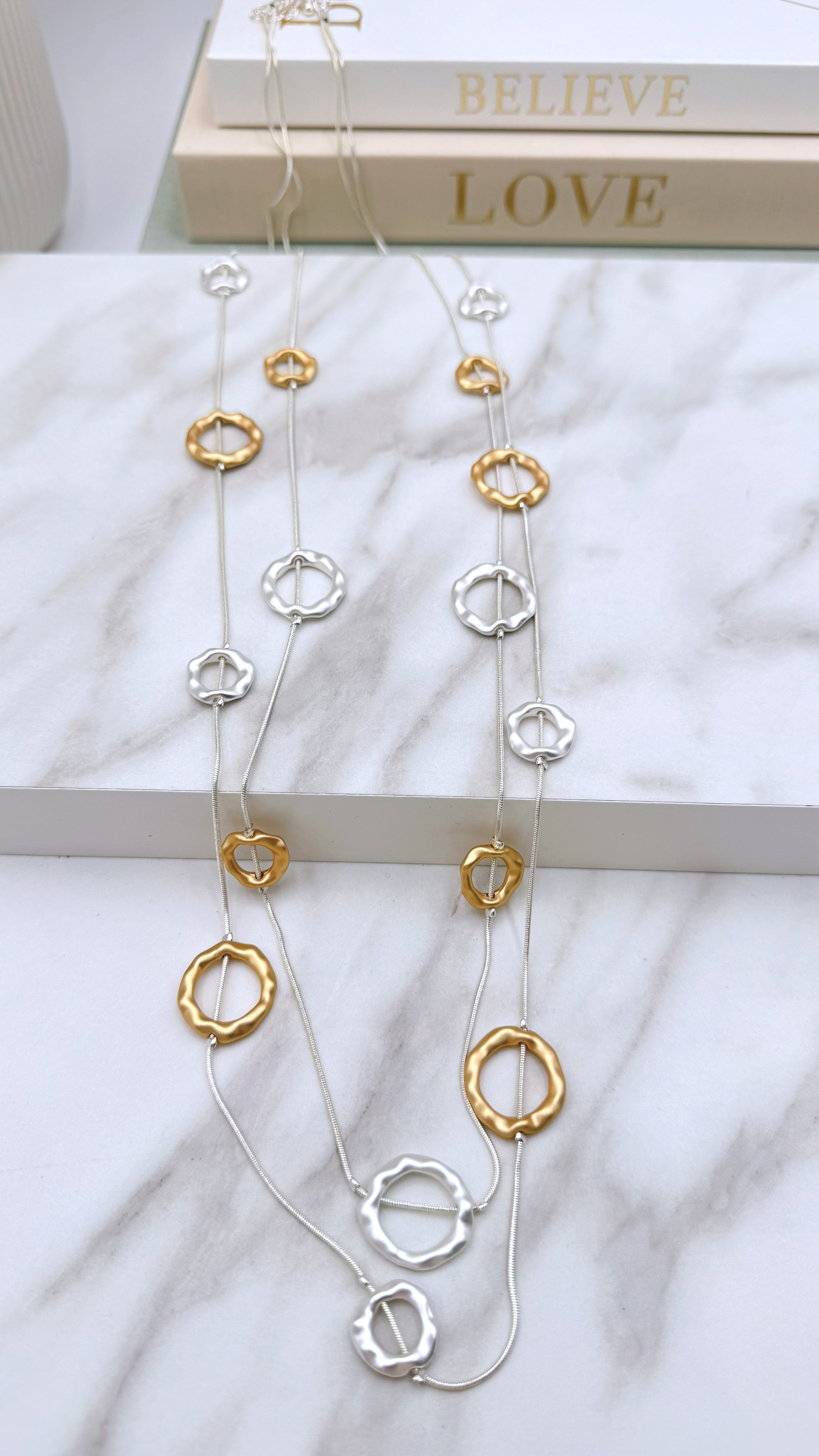 Lange Halskette Golden Ripple