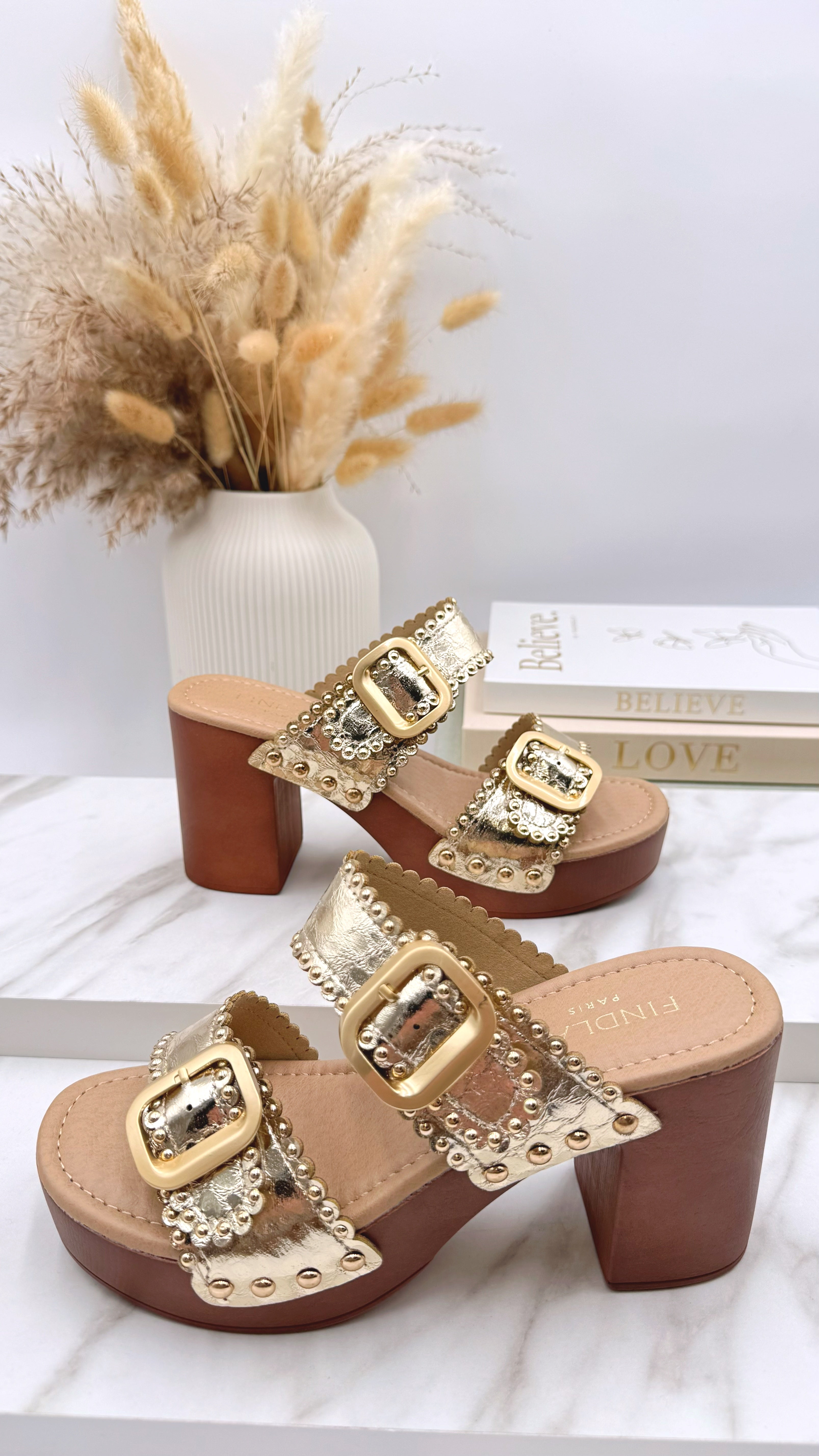 Absatzsandale Bold Glam *Gold*