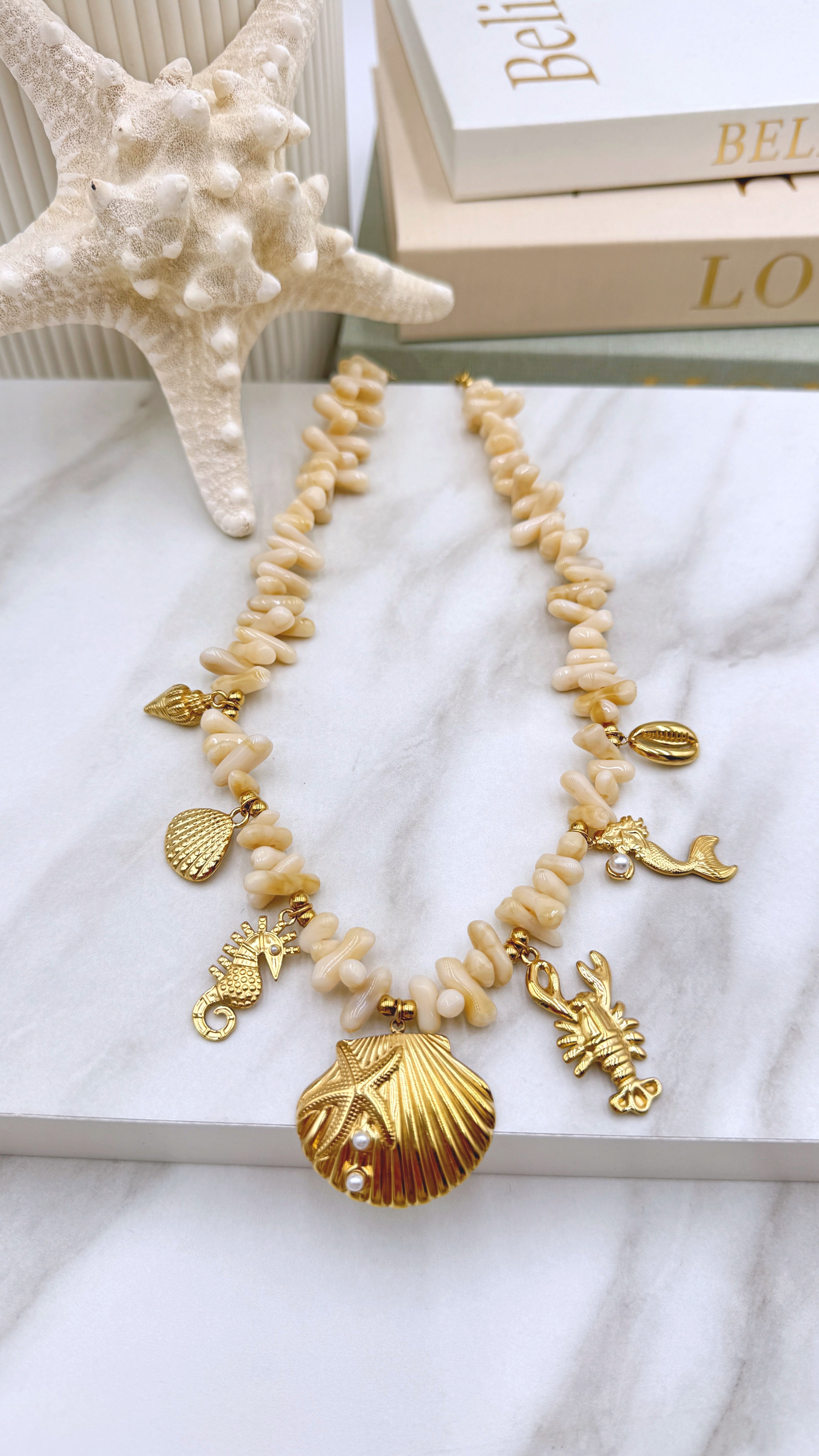 Halskette Flame Beach *Beige*
