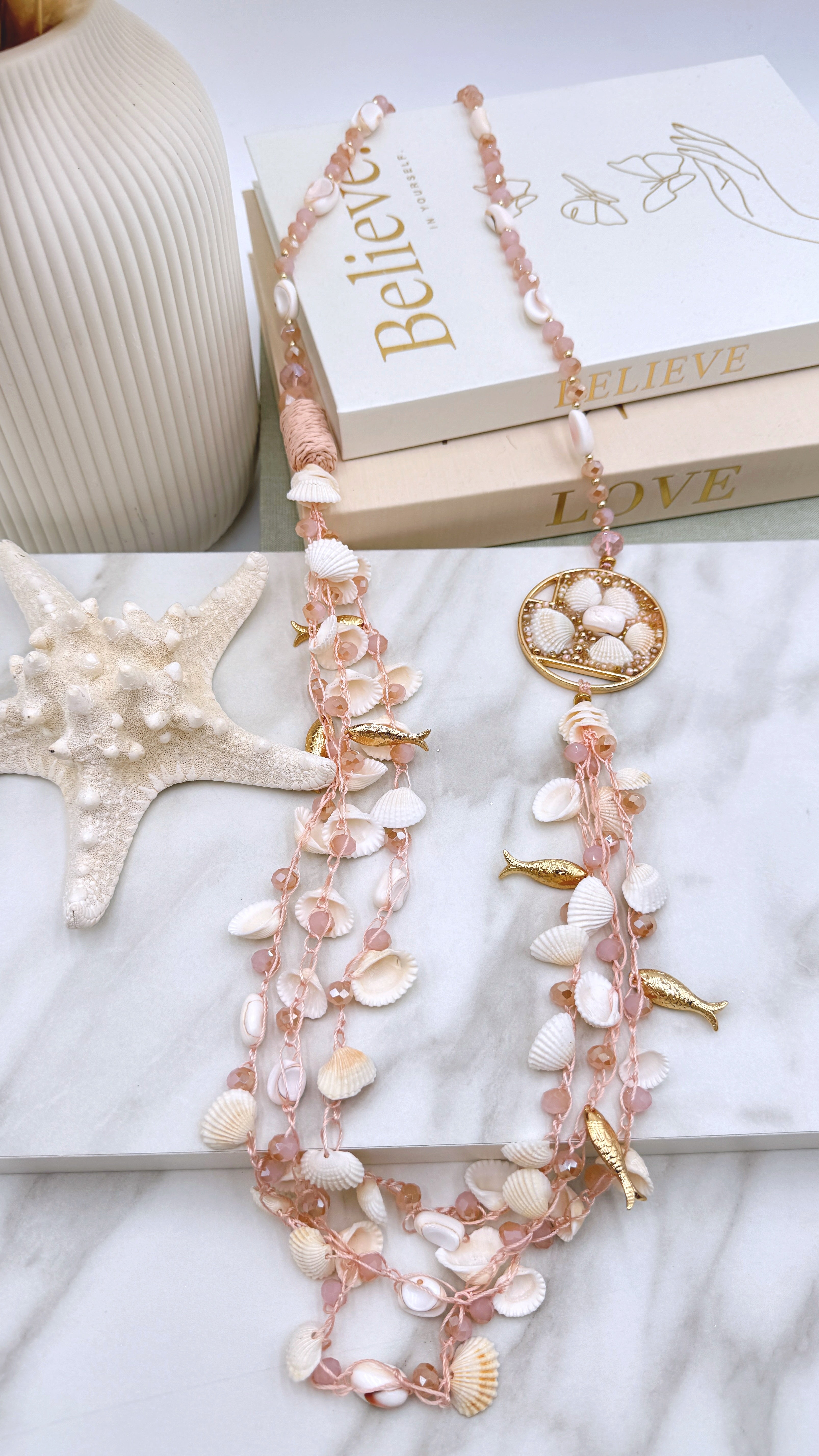 Lange Halskette Sea Harmony *Rosa*