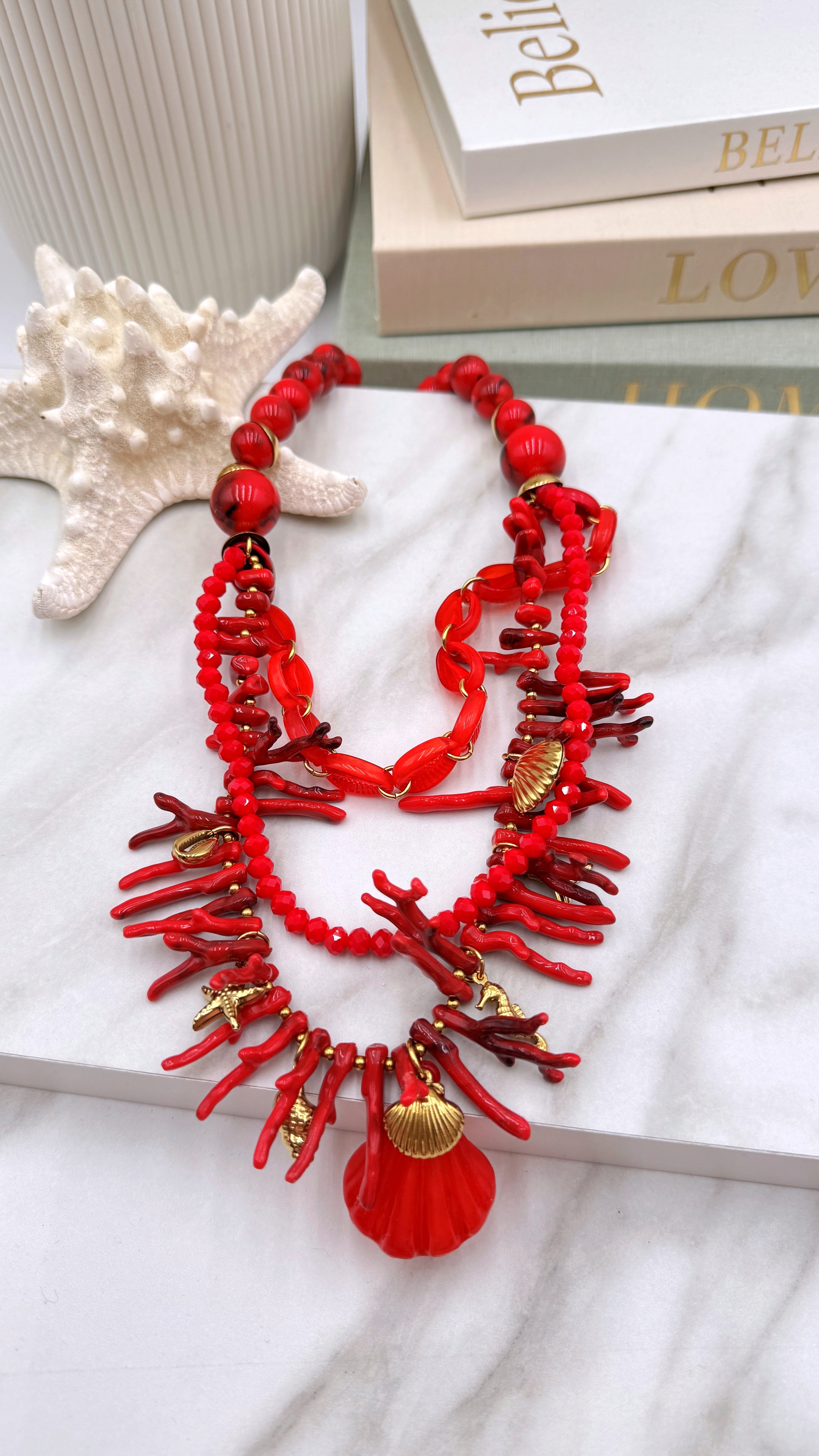 Halskette Capri Coral *Rot*