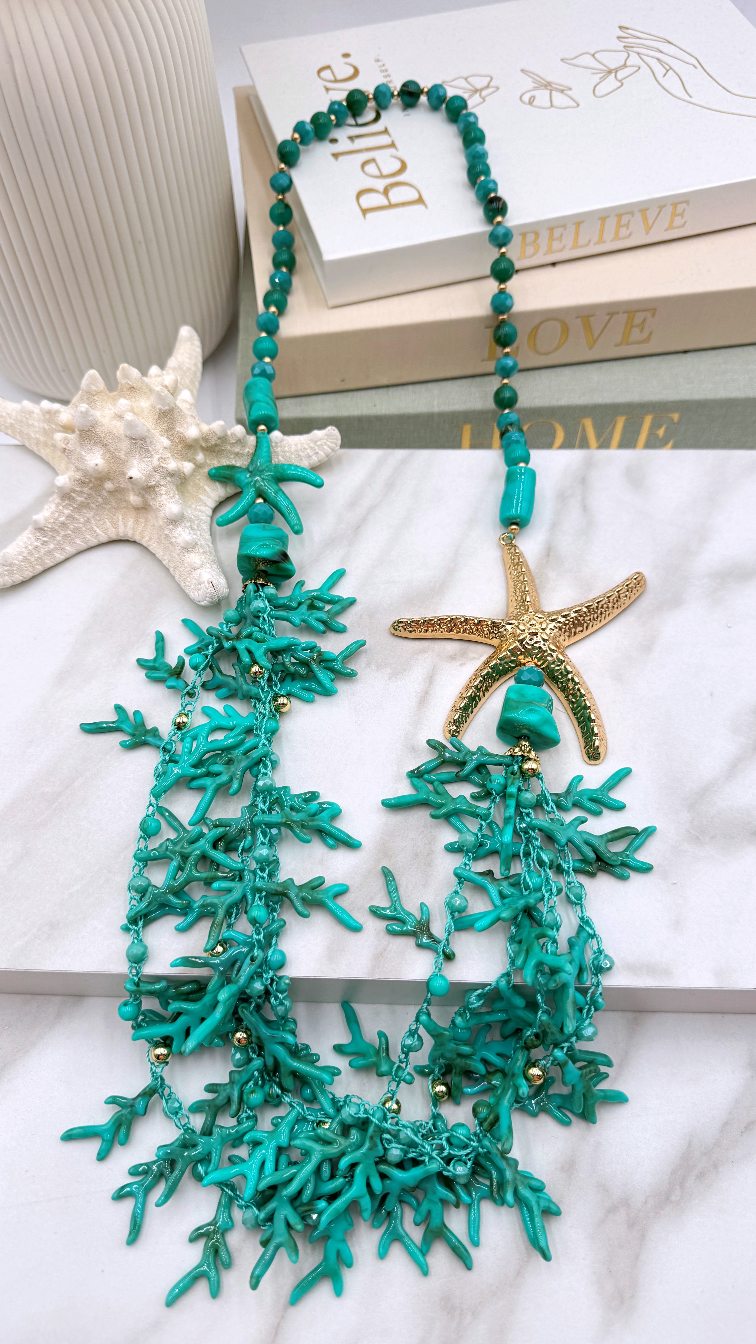 Lange Halskette Saint Coral *Türkis*