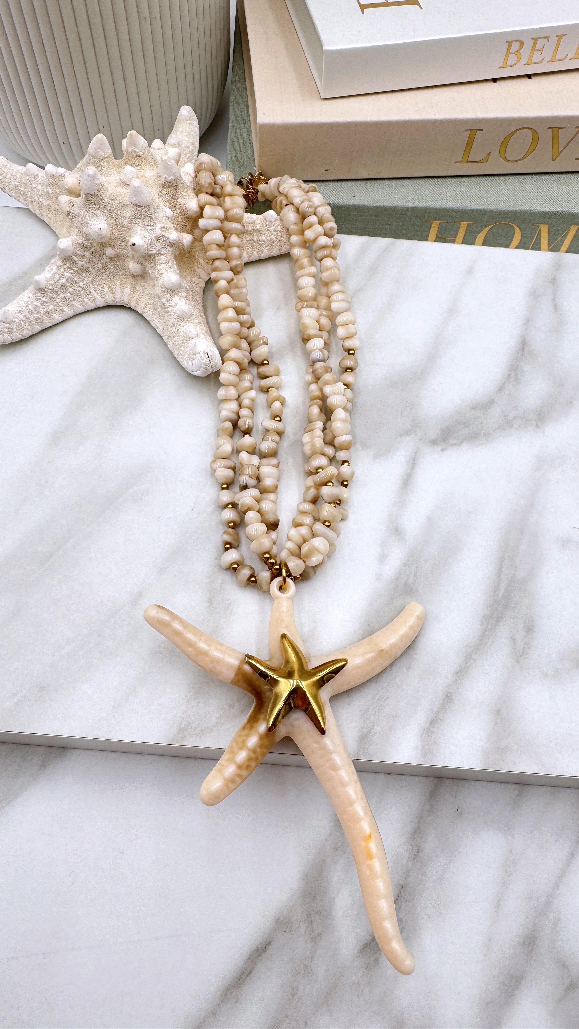 Halskette Summer Star *Beige*