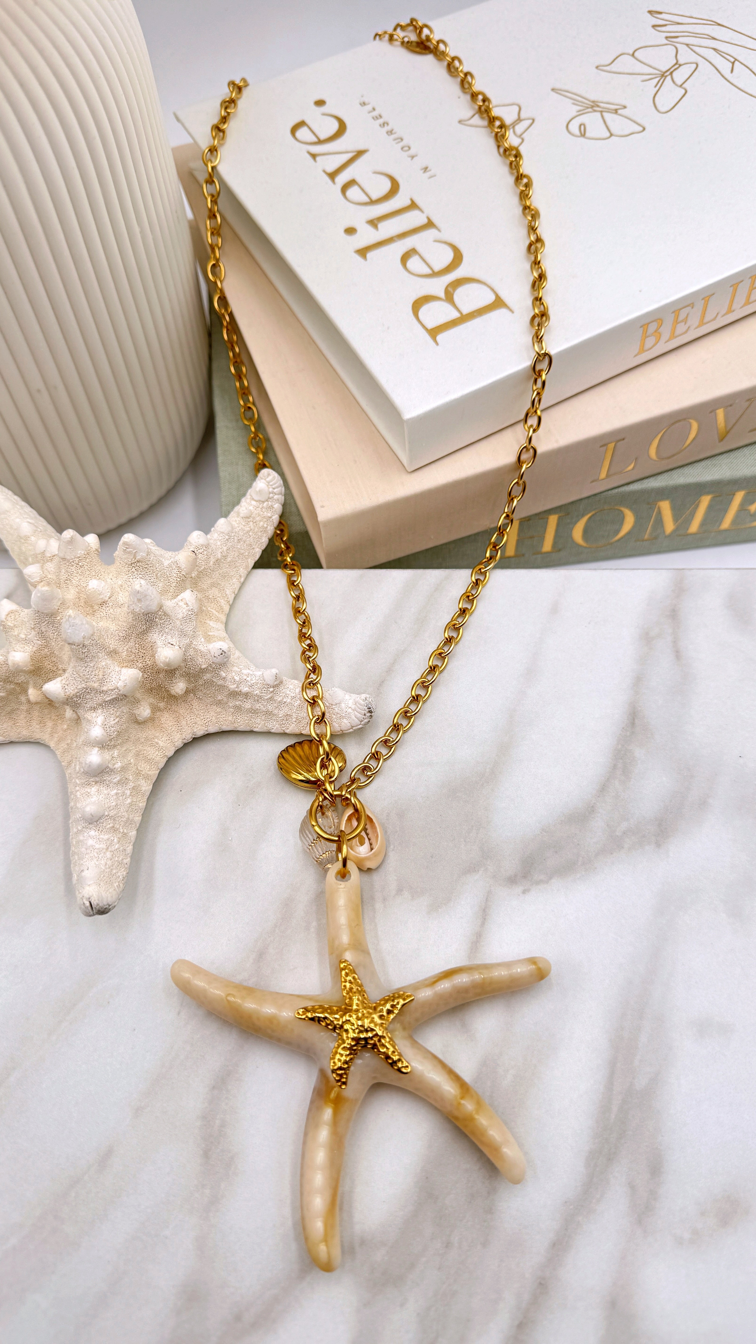 Lange Halskette Beach Shell