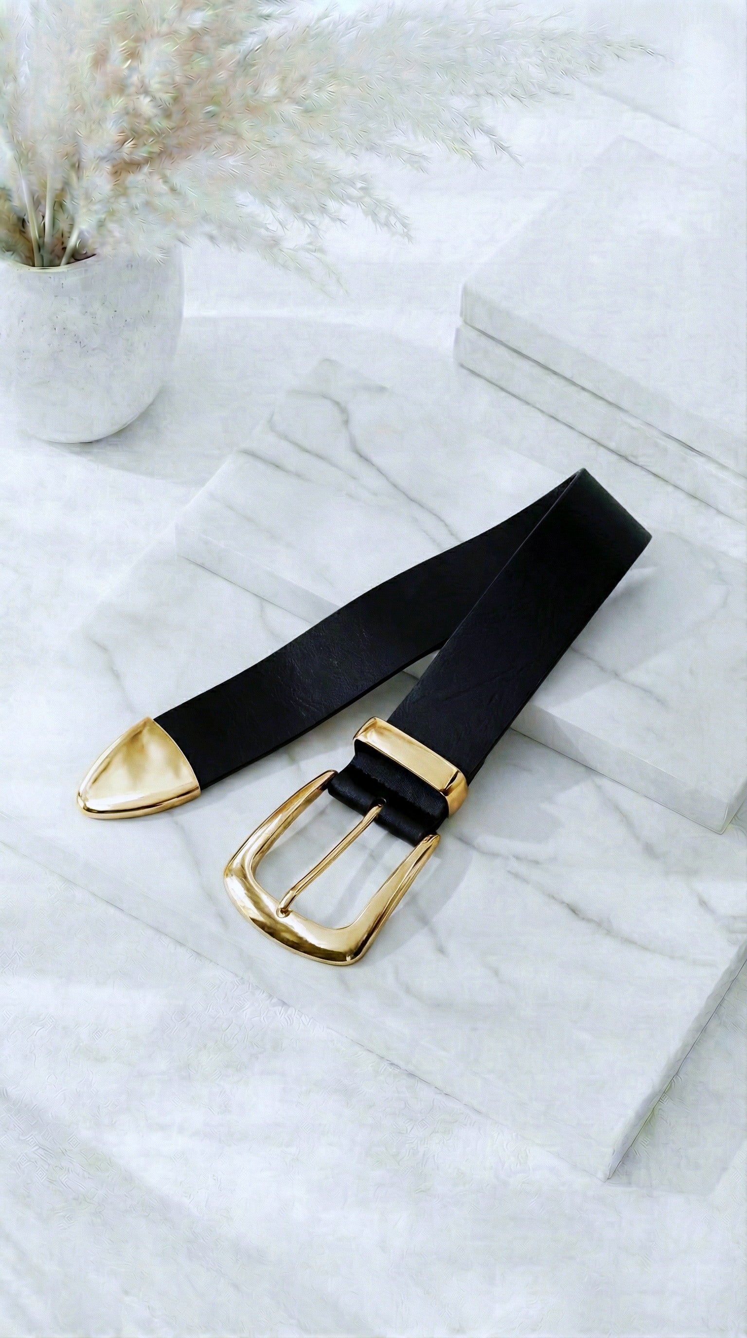 Gürtel Luxe Band *Schwarz/Gold*