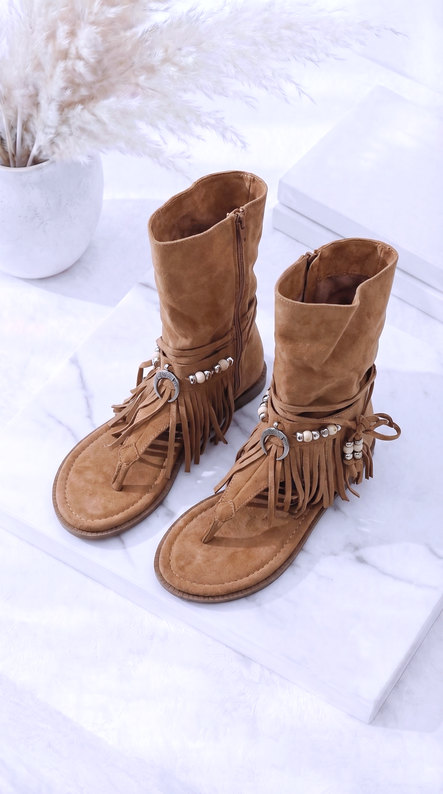 Sandale Fringe Love *Taupe*