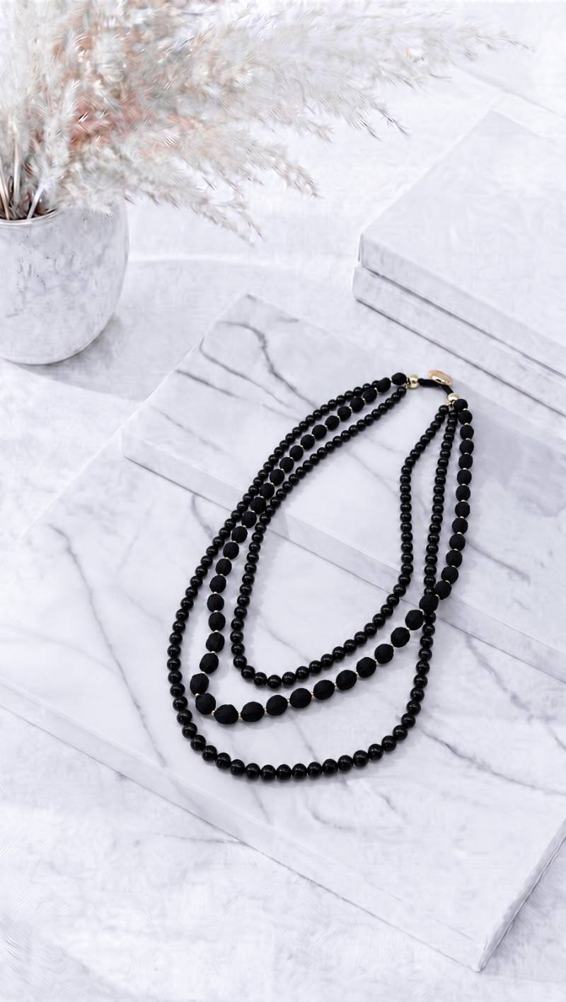 Lange Halskette Black Pearl - Power of Princess