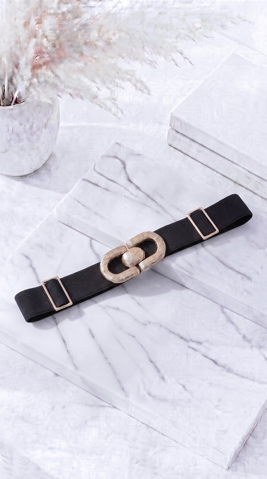 Gürtel Loop Elegance *Schwarz/Gold*