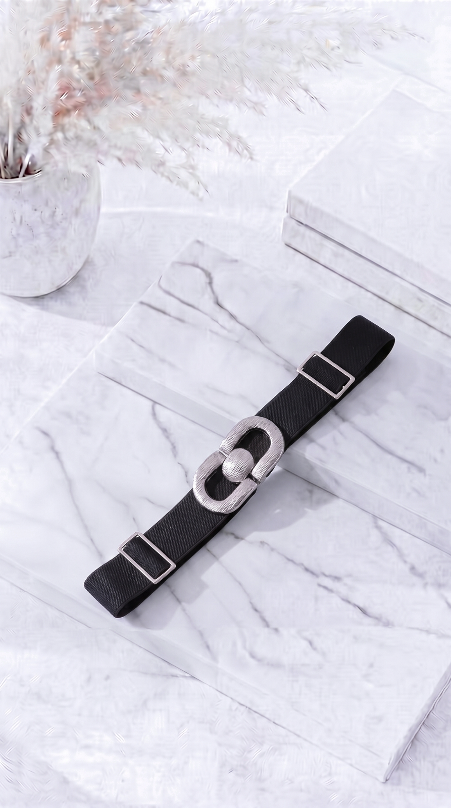 Gürtel Loop Elegance *Schwarz/Silber*