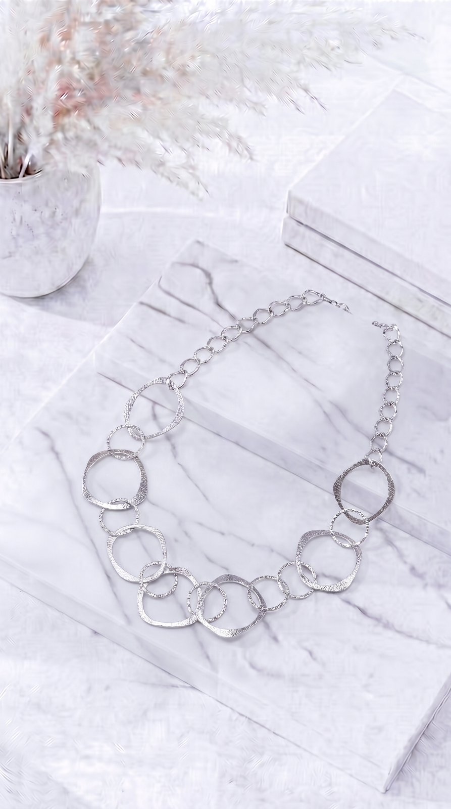 Lange Halskette Circle Fusion *Silber*