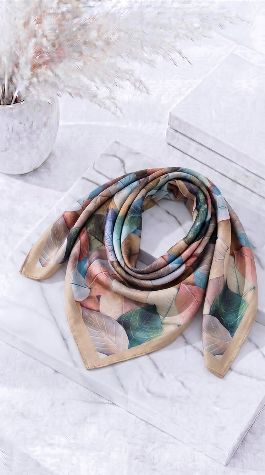 Halstuch Natural Leaf *Beige*