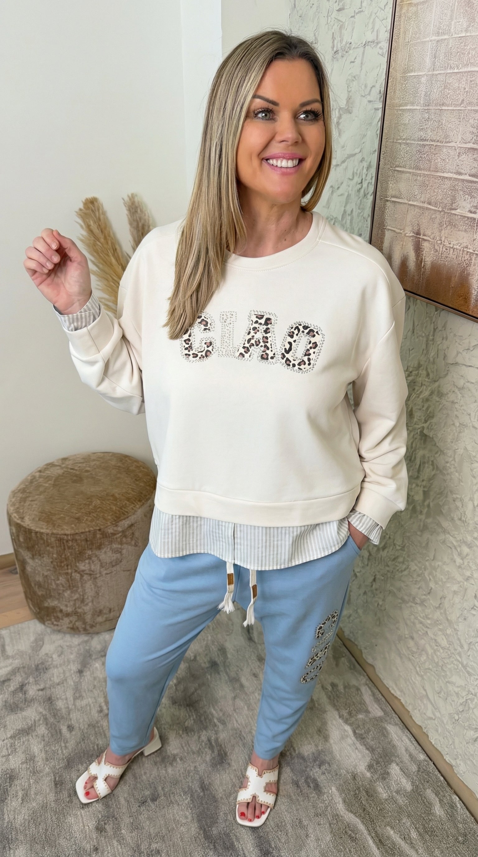 Sweatshirt Ciao Leo *Weiß*