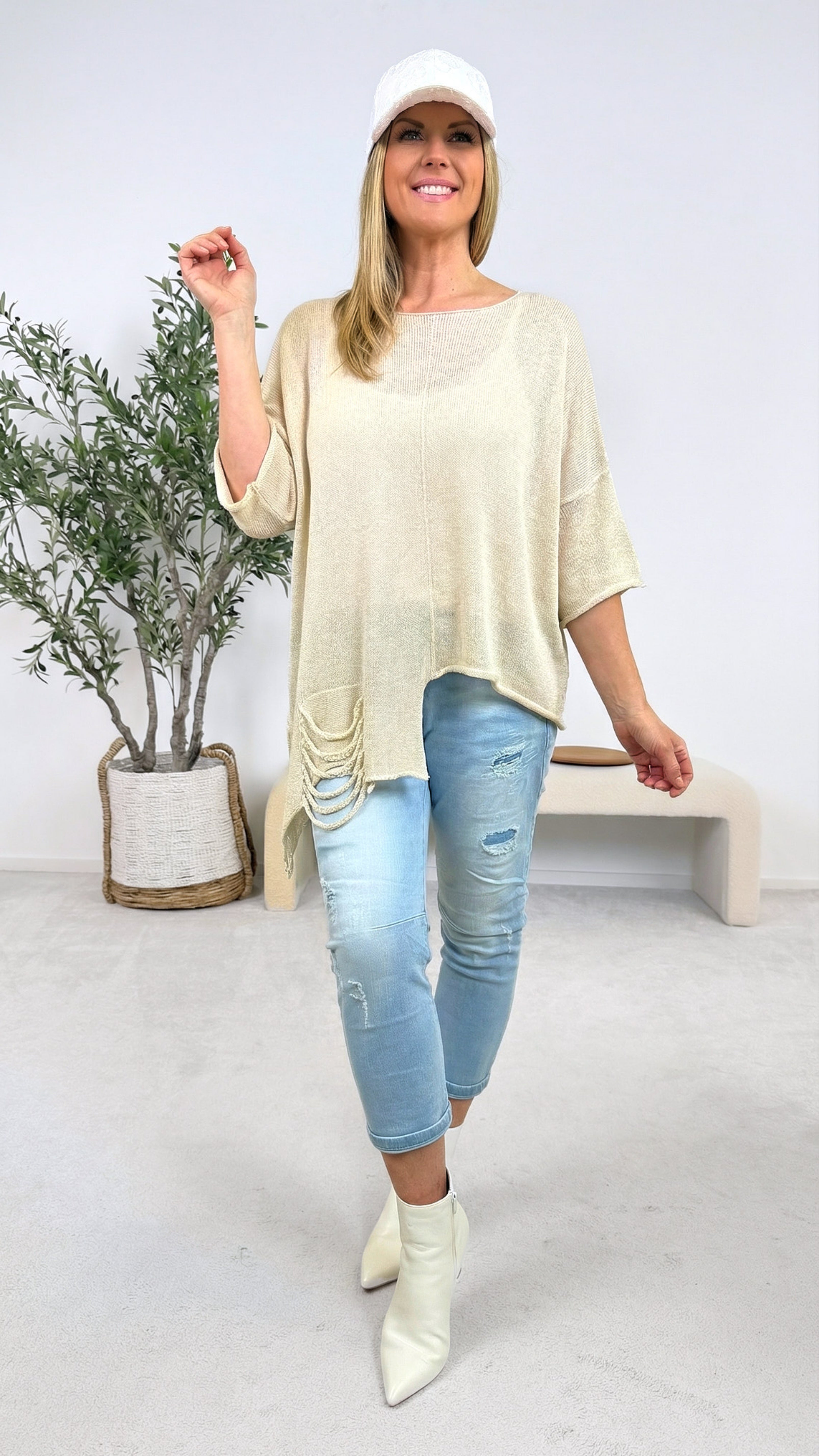 Pullover Daily Rebel *Beige*