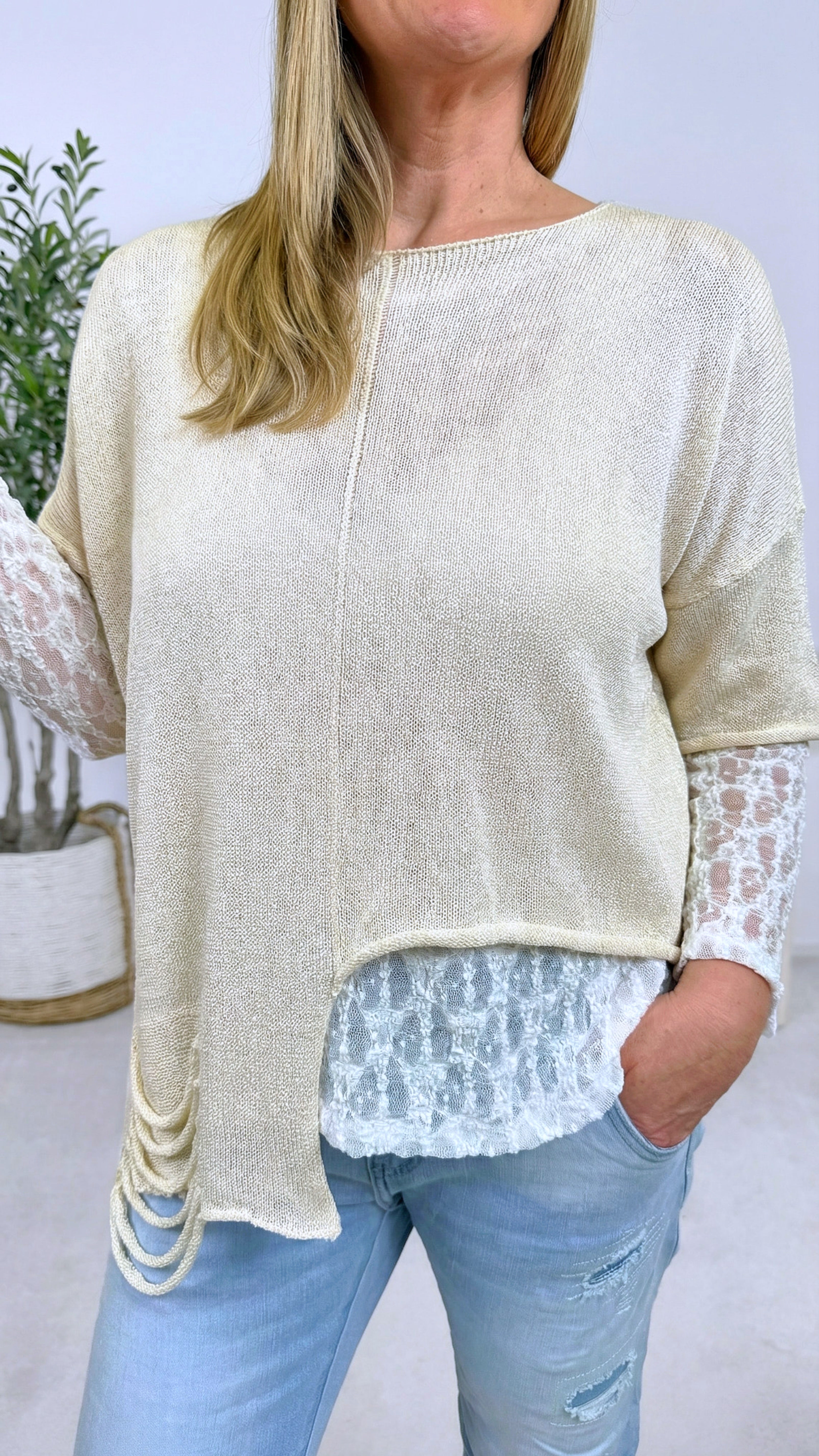 Pullover Daily Rebel *Beige*