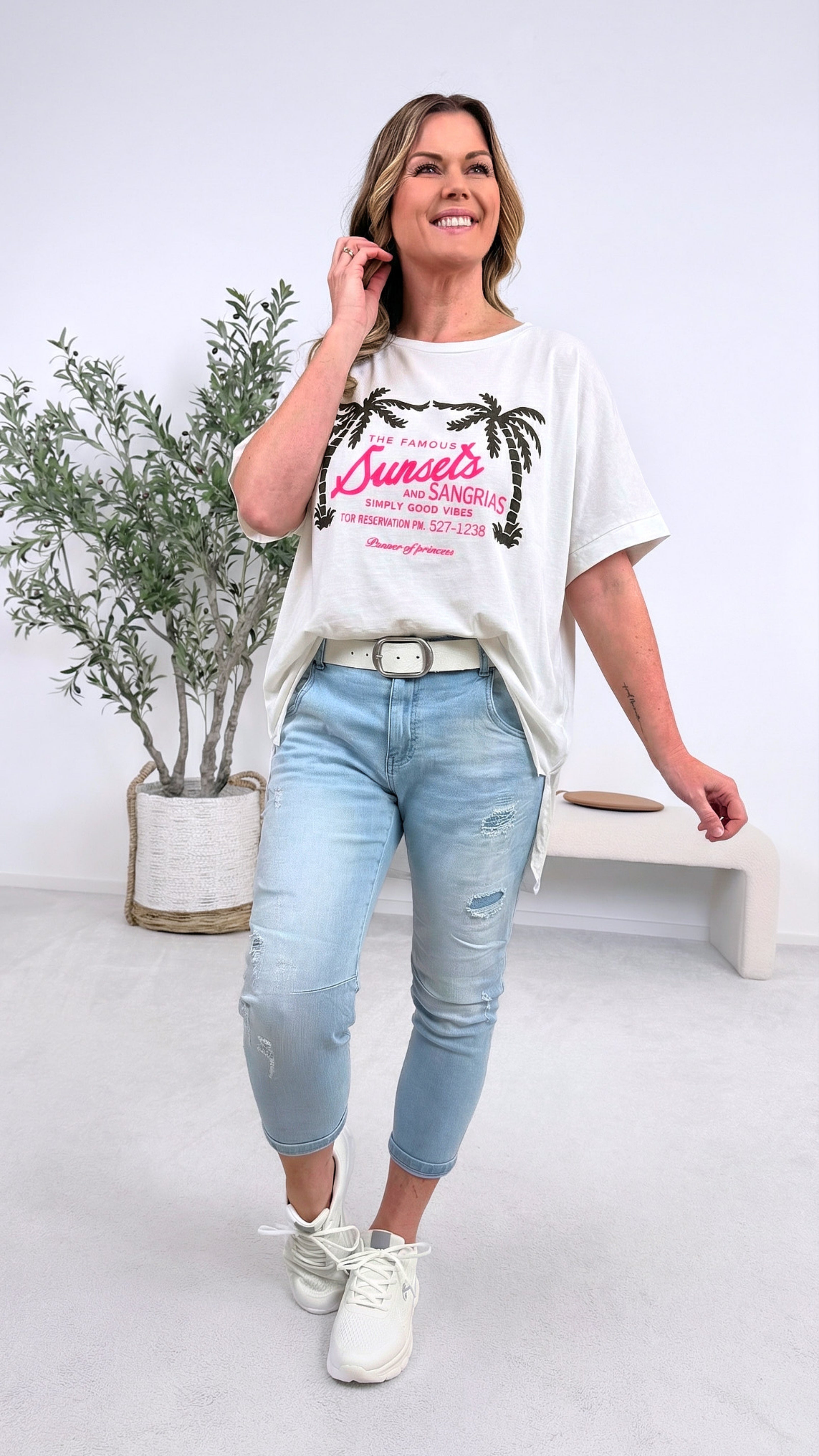 T-Shirt Famous Sunset *Weiß*
