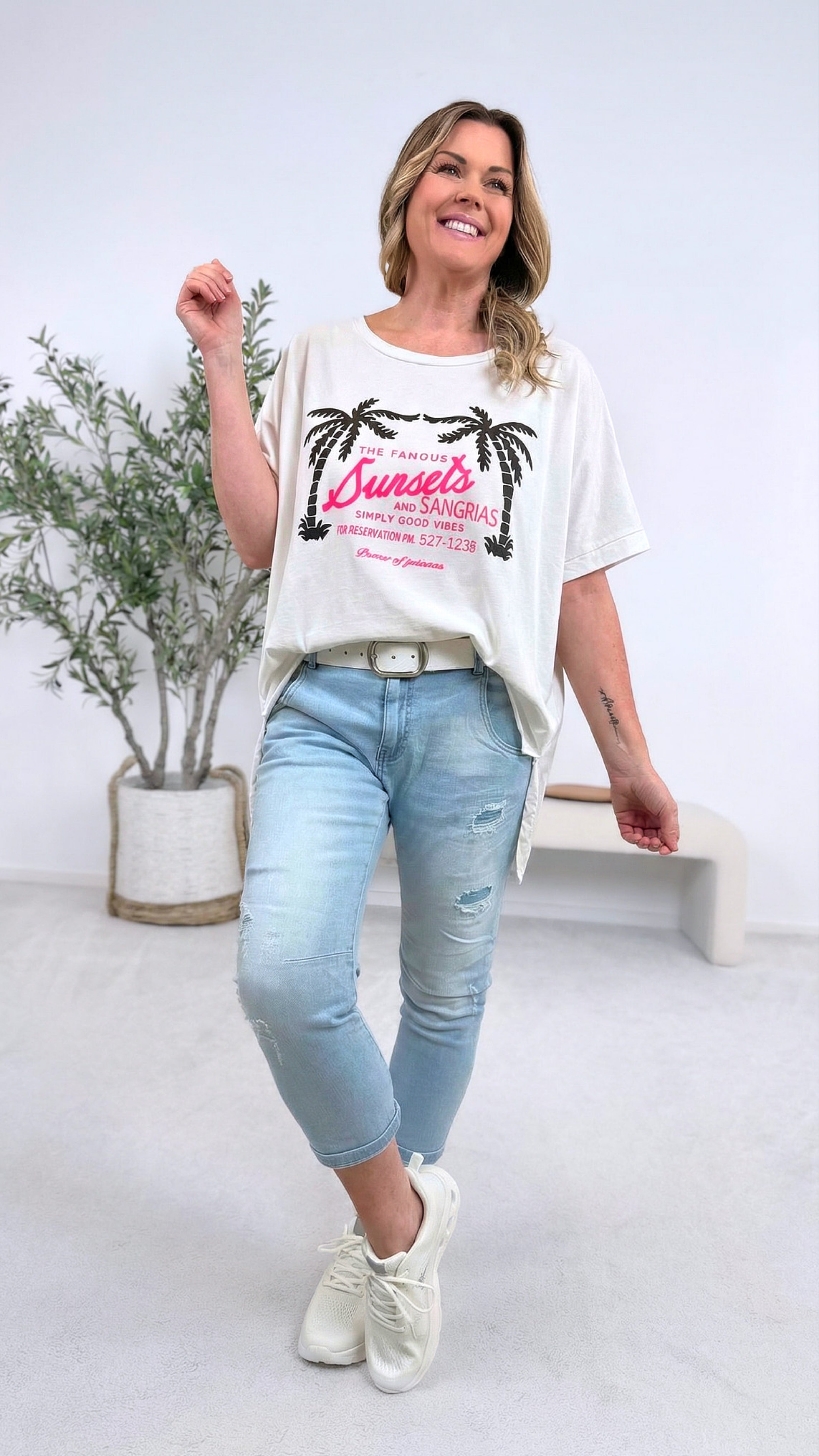 T-Shirt Famous Sunset *Weiß*