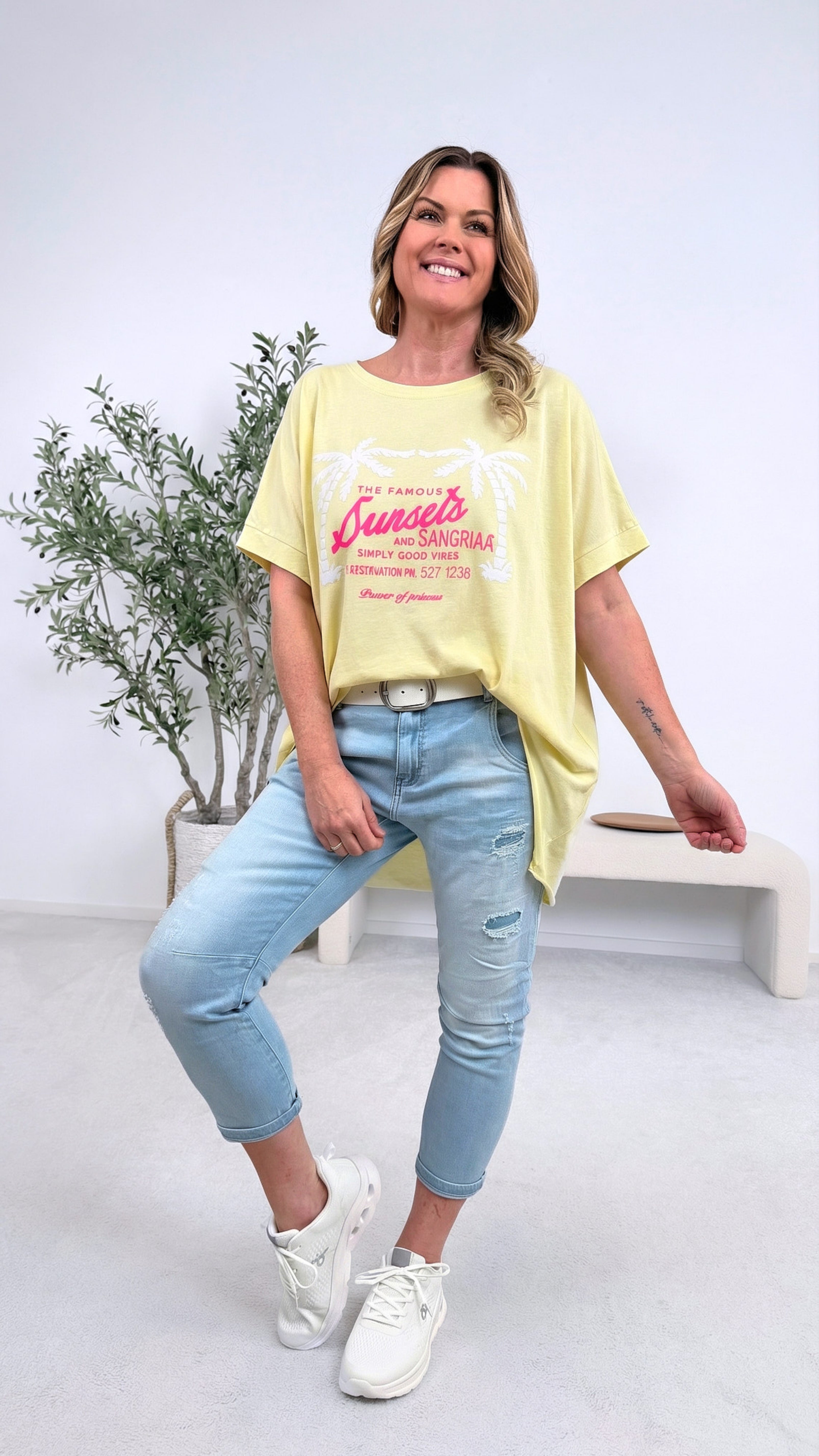 T-Shirt Famous Sunset *Gelb*