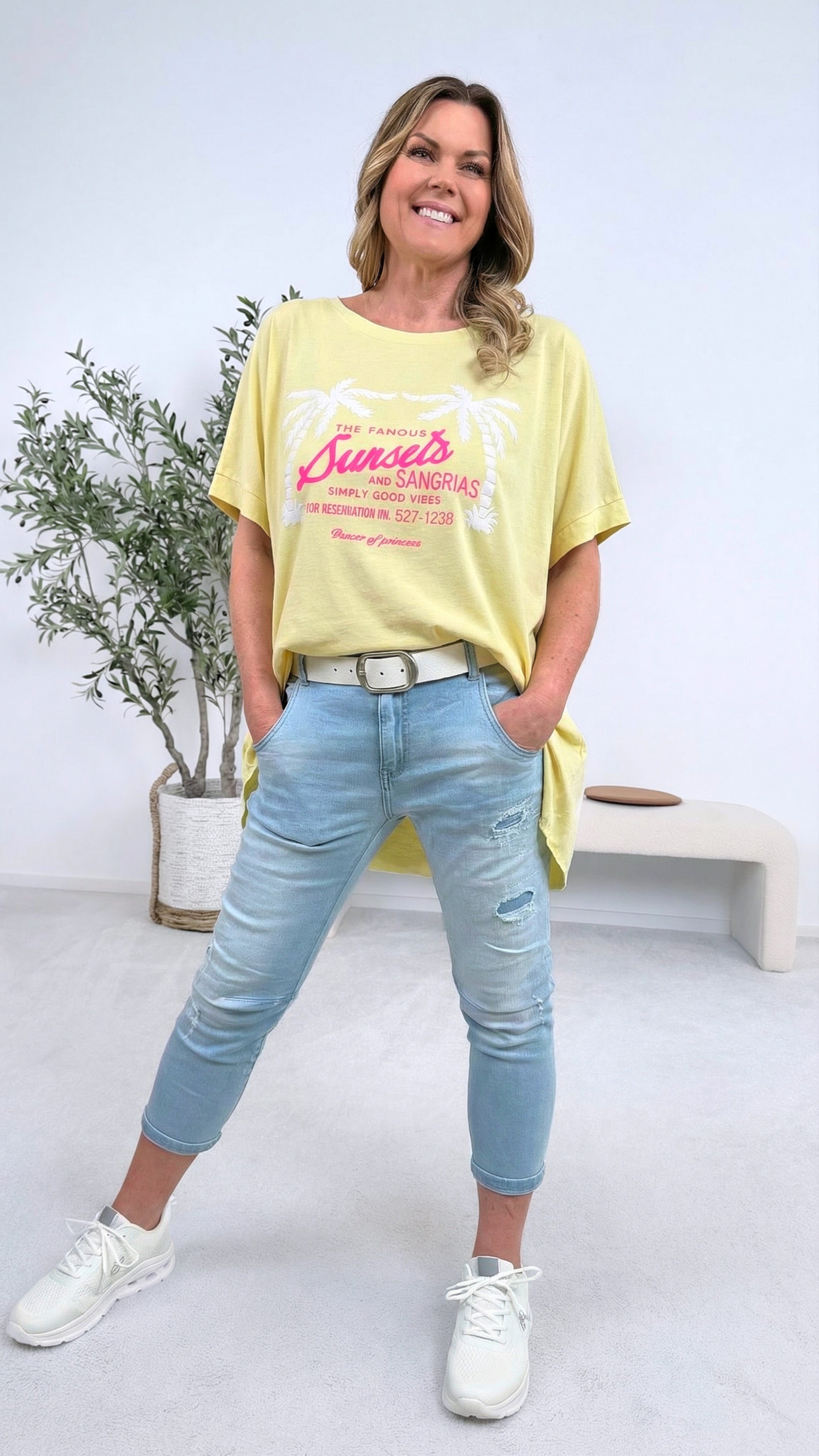 T-Shirt Famous Sunset *Gelb*