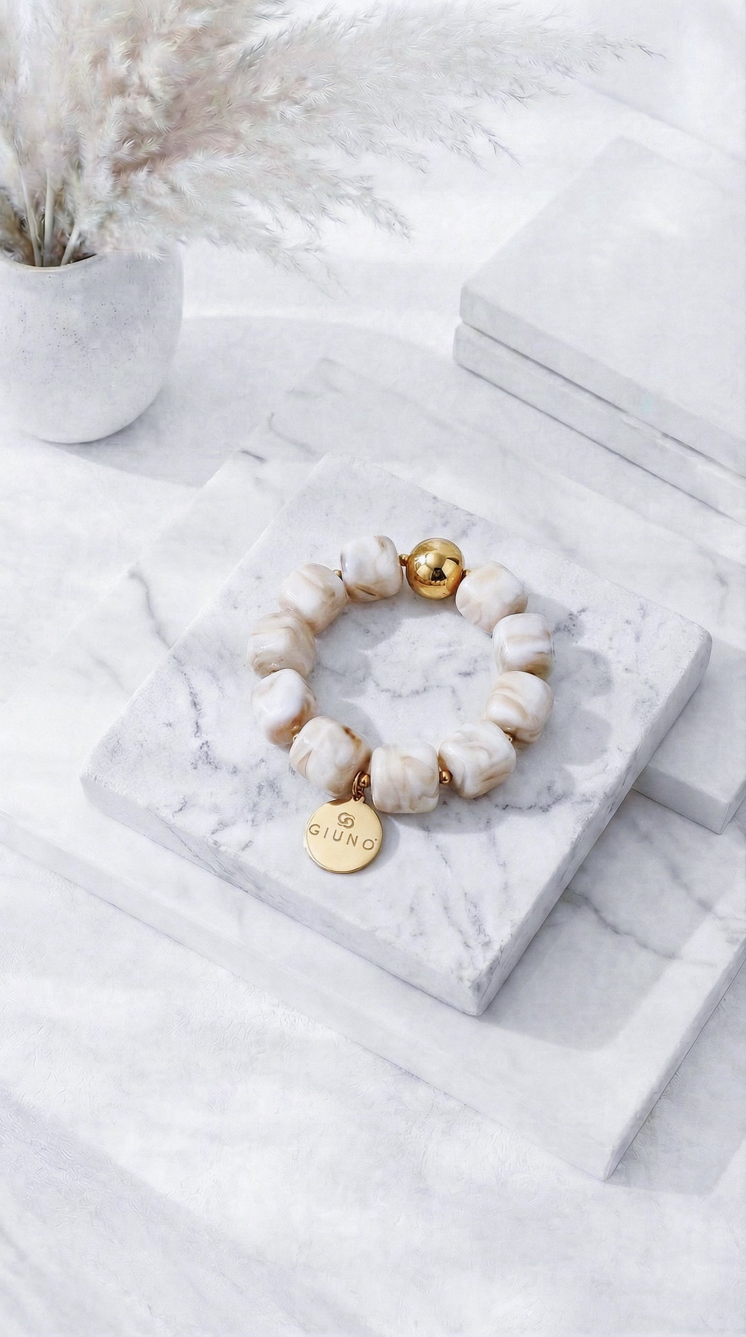 Armband Glamora Cube *Beige*